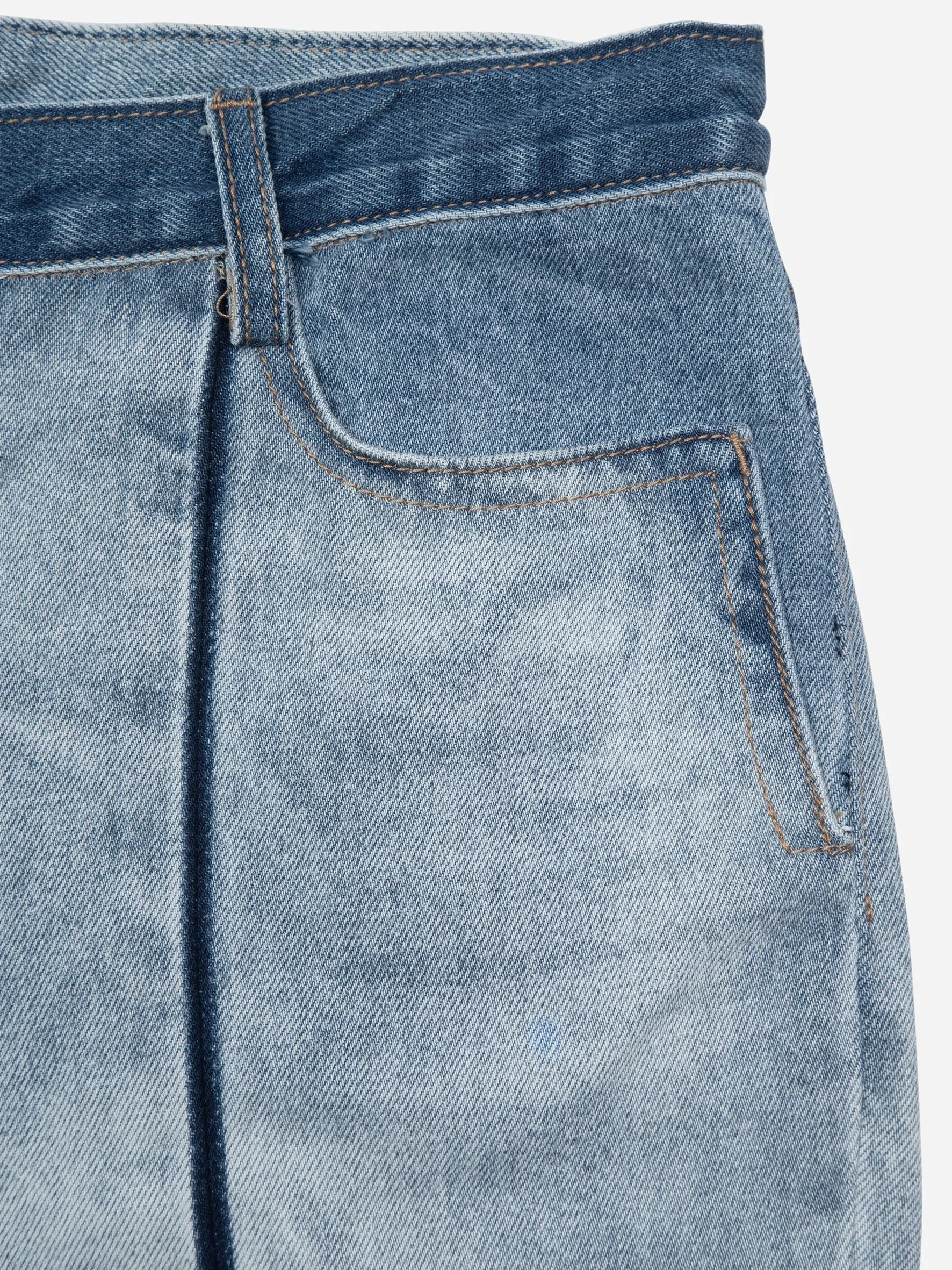 004 - Panelled Faded Vintage Jeans