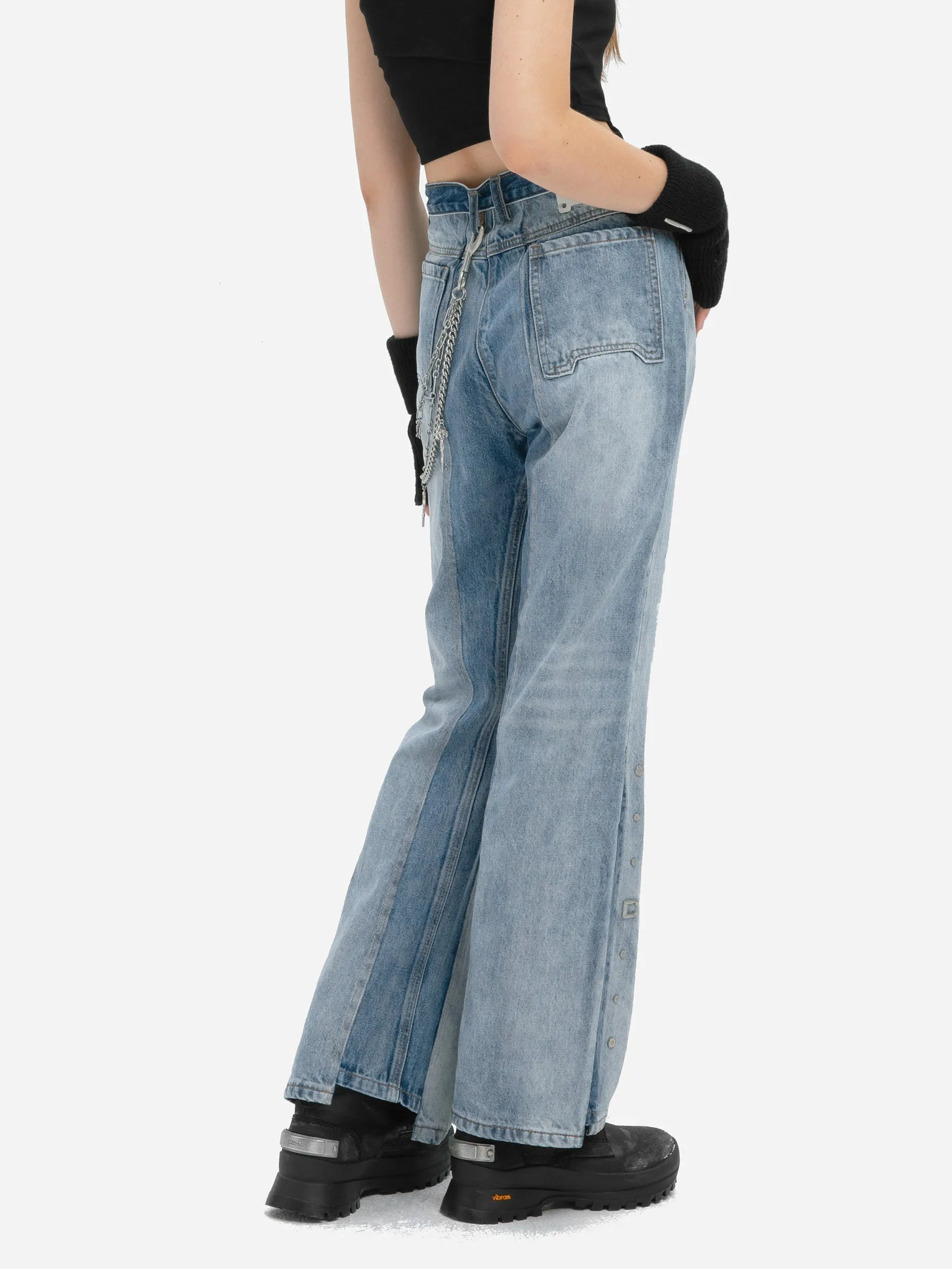 004 - Panelled Faded Vintage Jeans