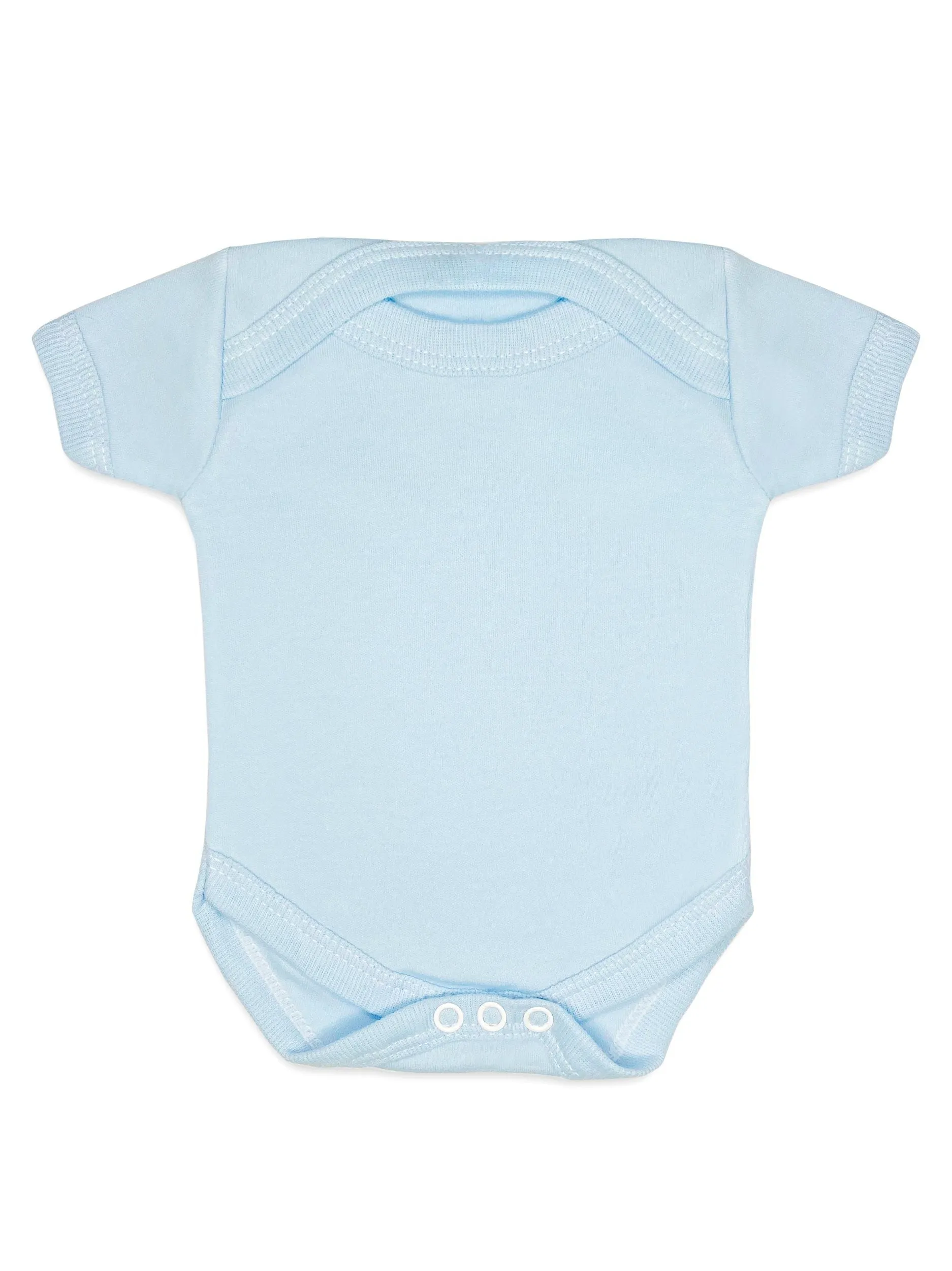 100% Cotton Classic Blue Short Sleeved Bodysuit