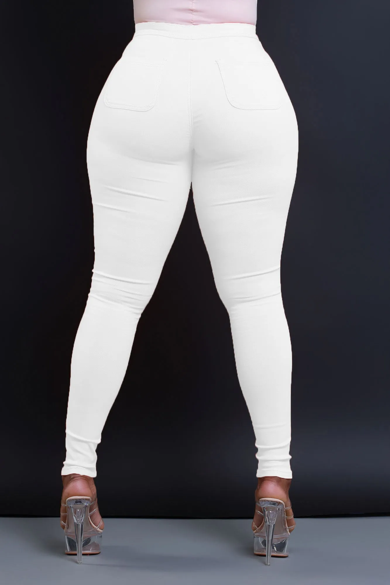 $15.99 Super Swank High Waist Stretchy Jeans - White