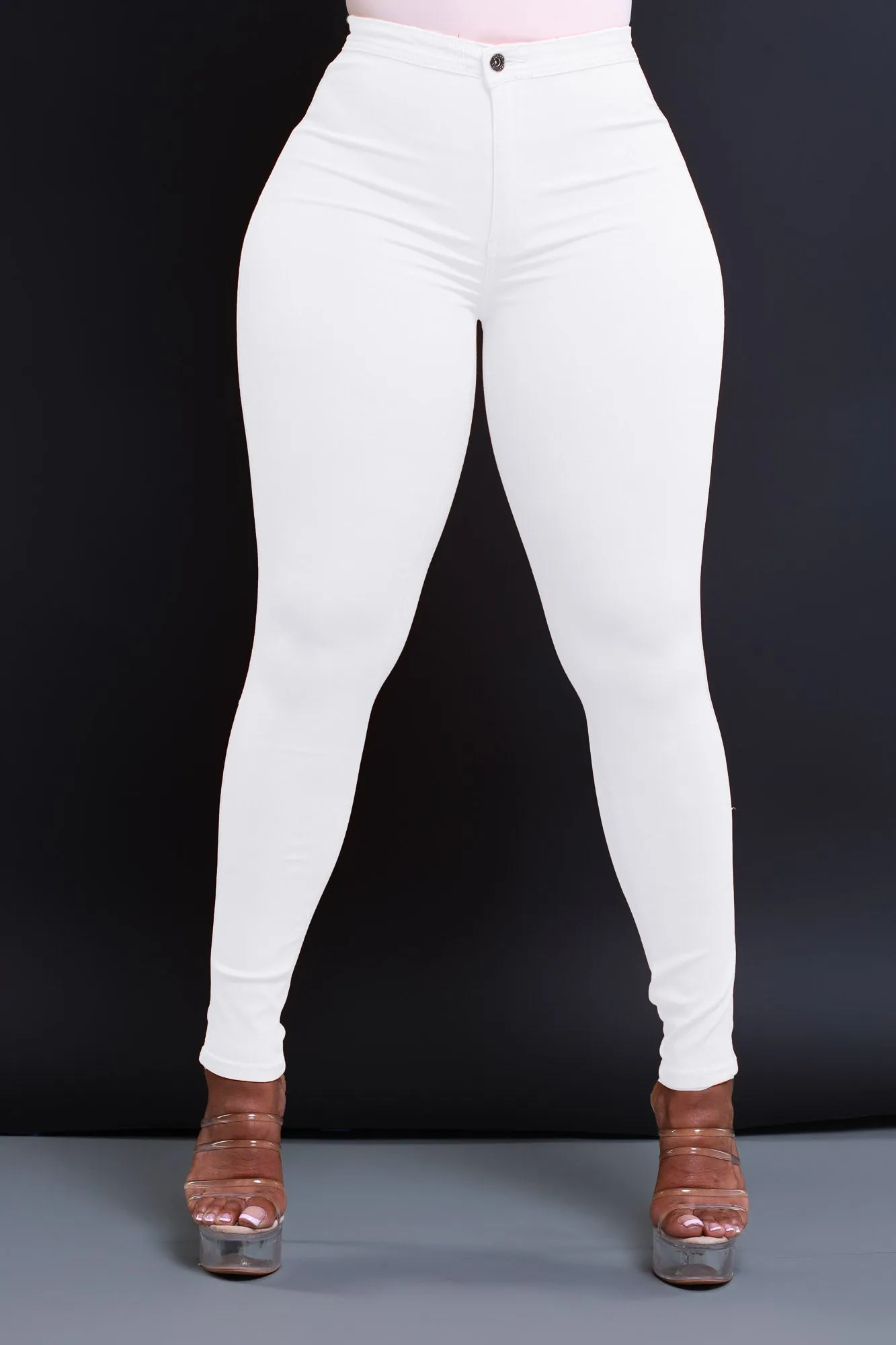 $15.99 Super Swank High Waist Stretchy Jeans - White