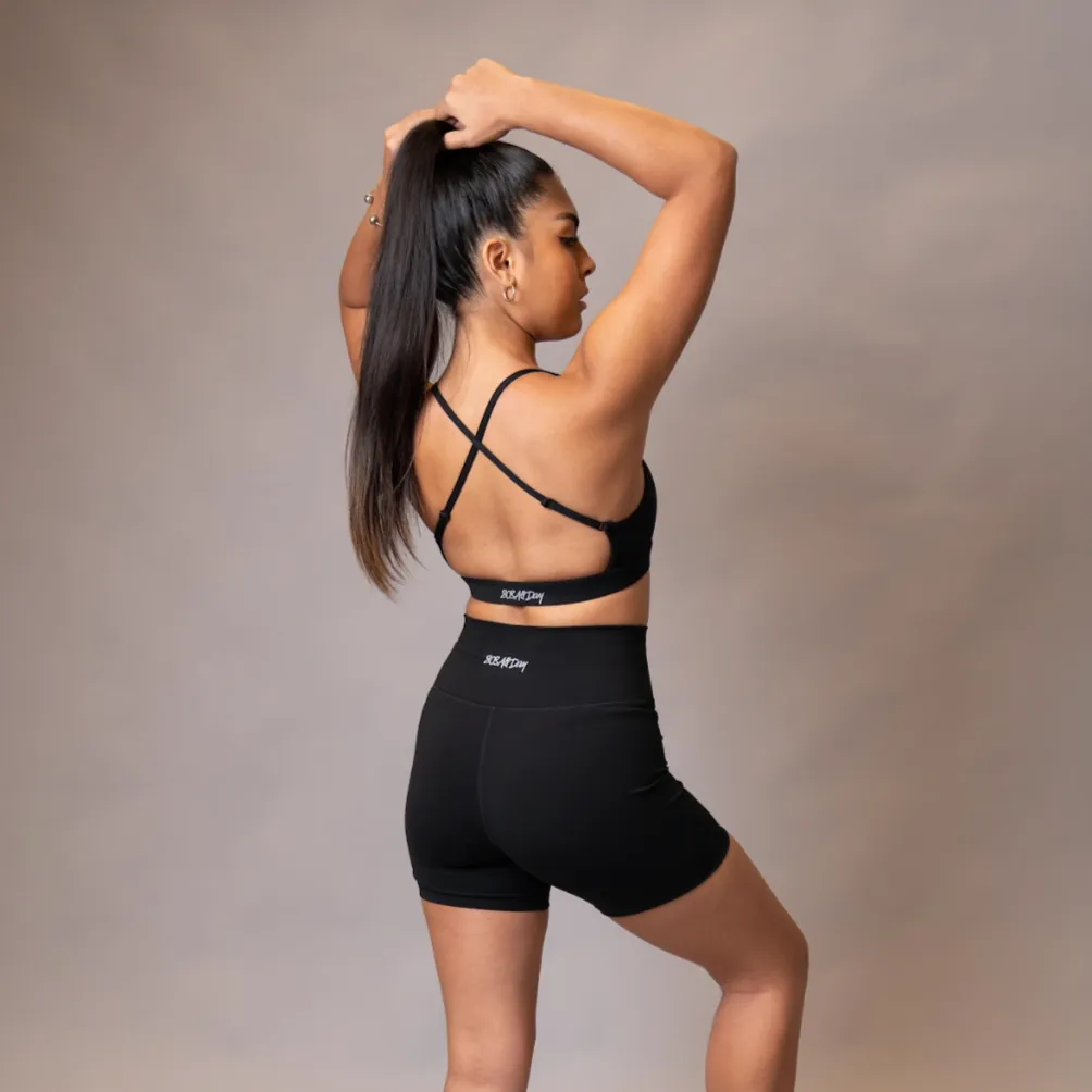 808ALLDAY Women's Black Adjustable Sports Bra