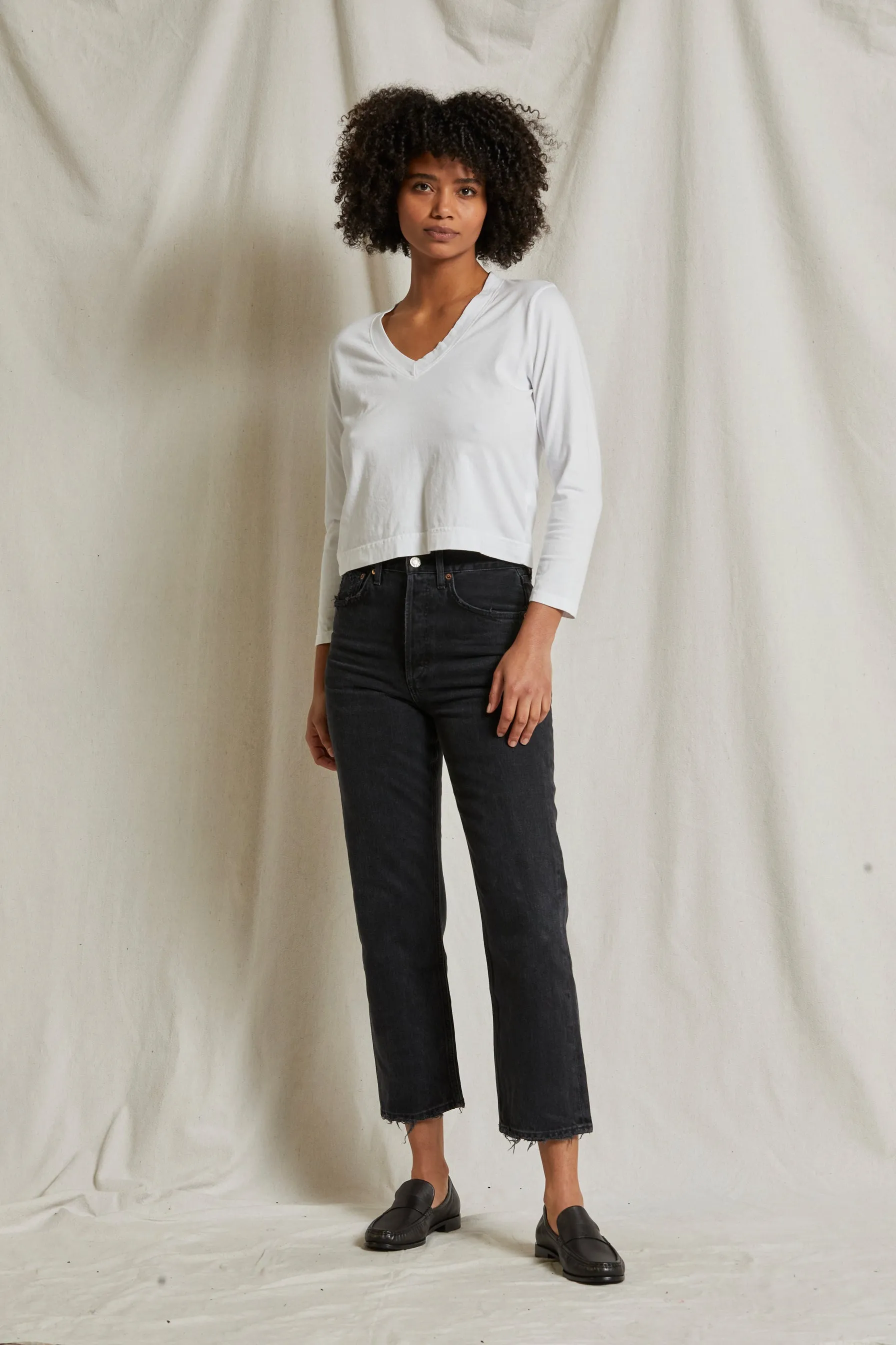 90'S cropped mid rise jeans