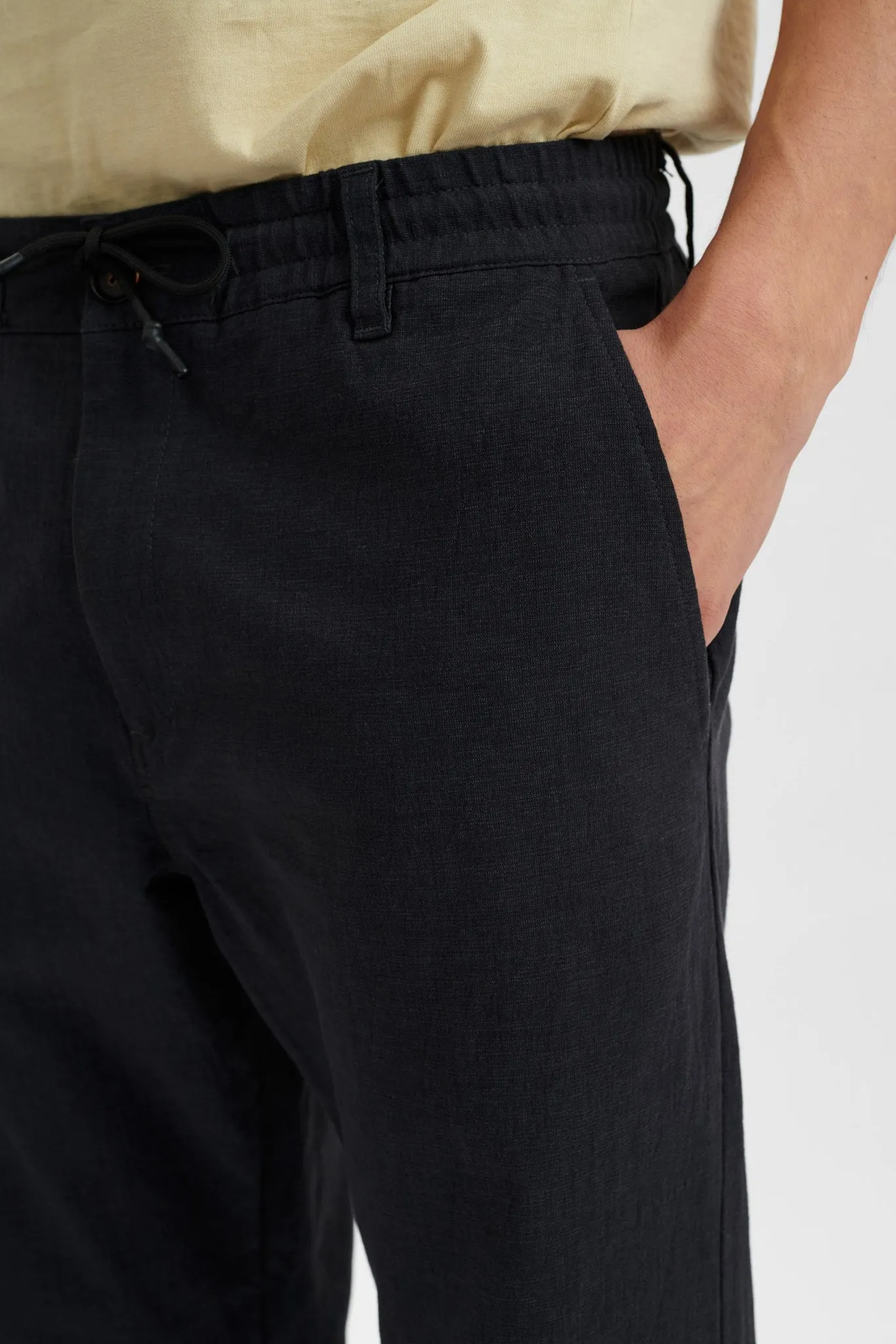 AKJENS ELASTIC WAIST PANTS - Caviar