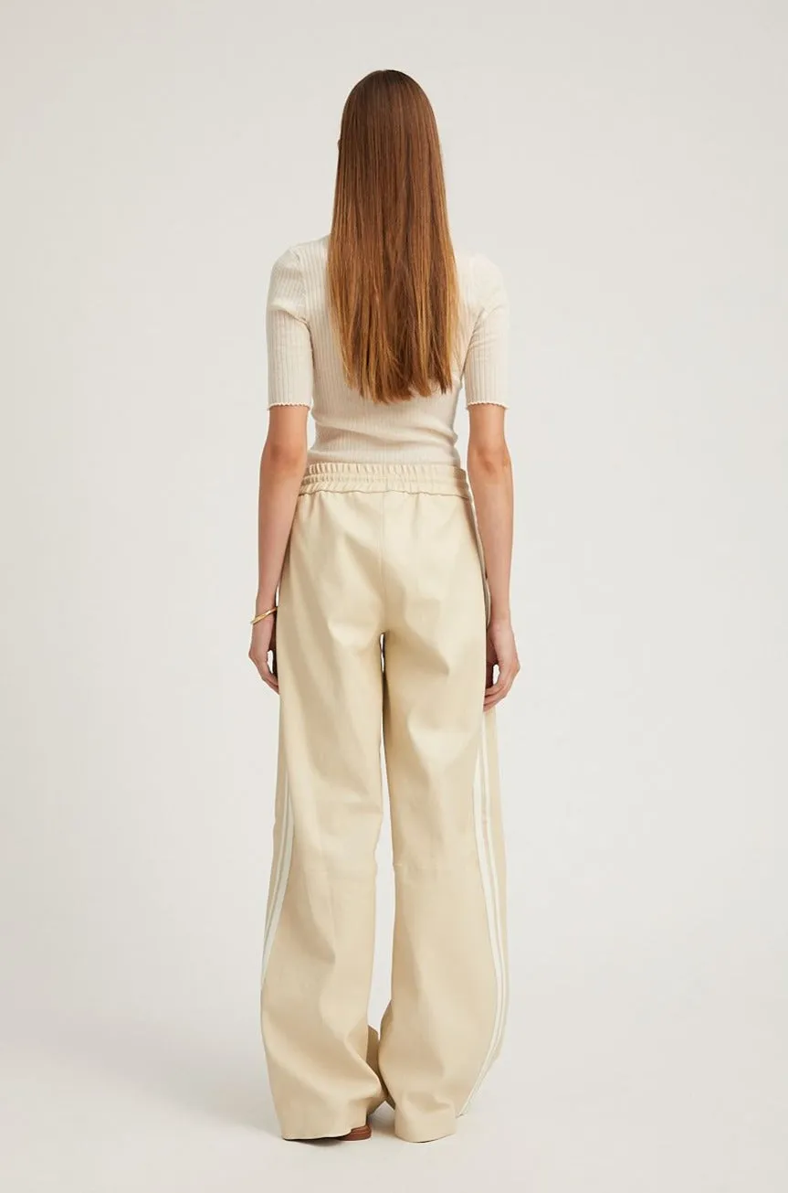 Alabaster Leather Athletic Drawstring Pants