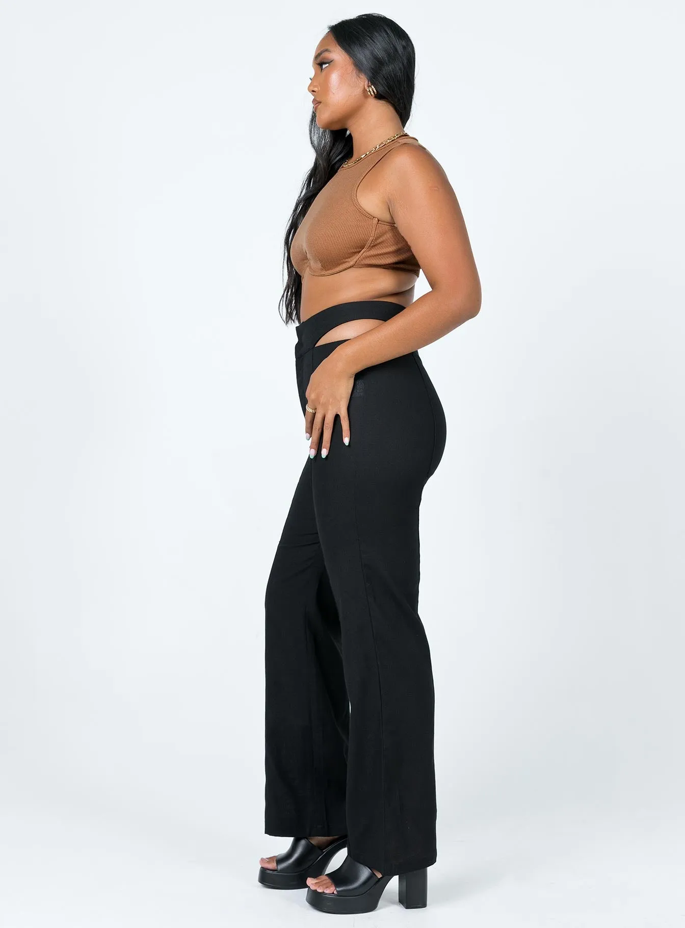 Alexia Wide Leg Pants Black