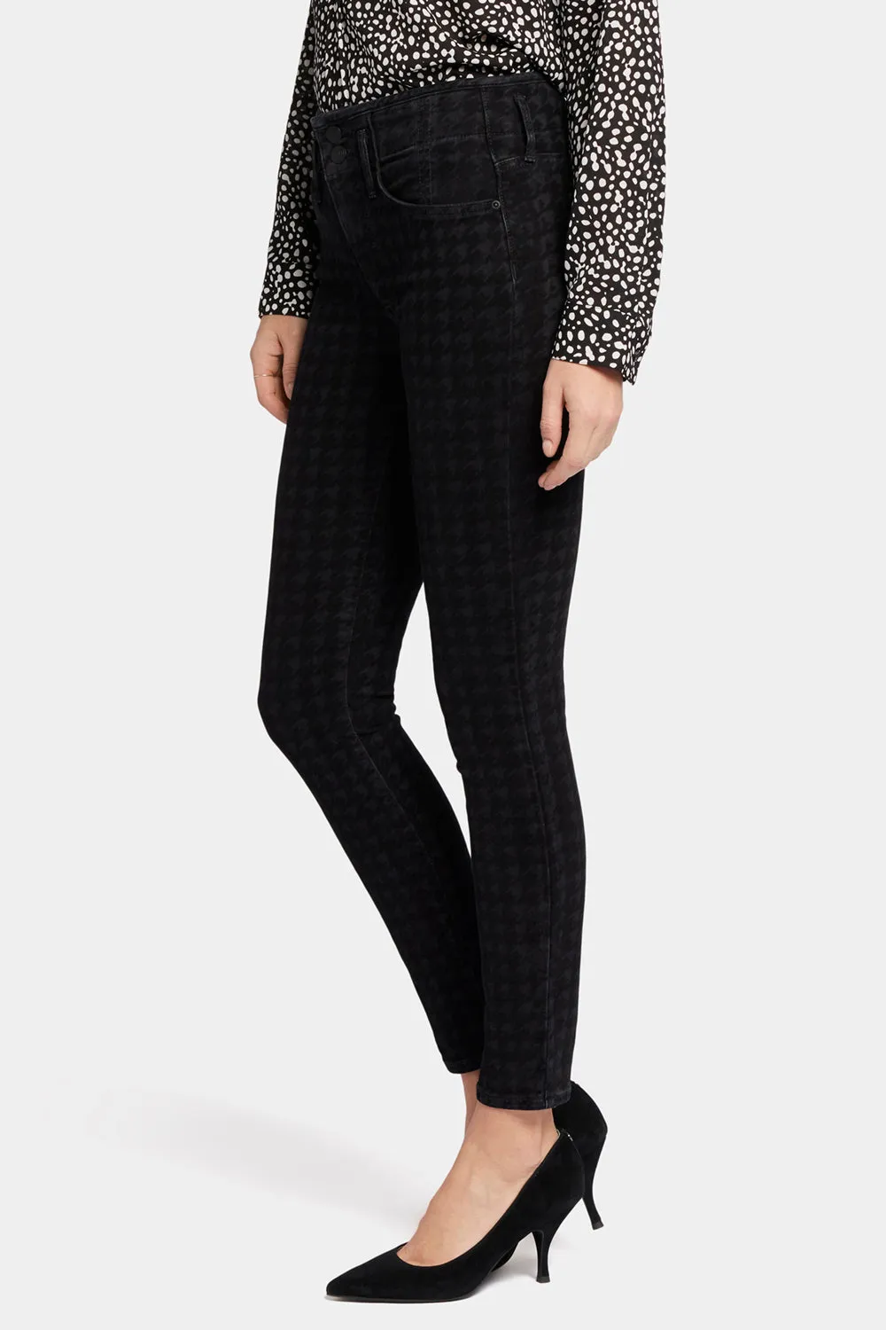 Ami Skinny Jeans - Houndstooth Luxe Burnout