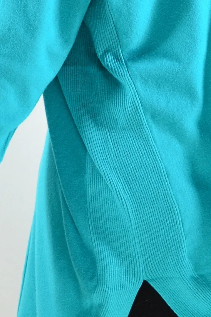 Aqua Winter Warm Tunic Top