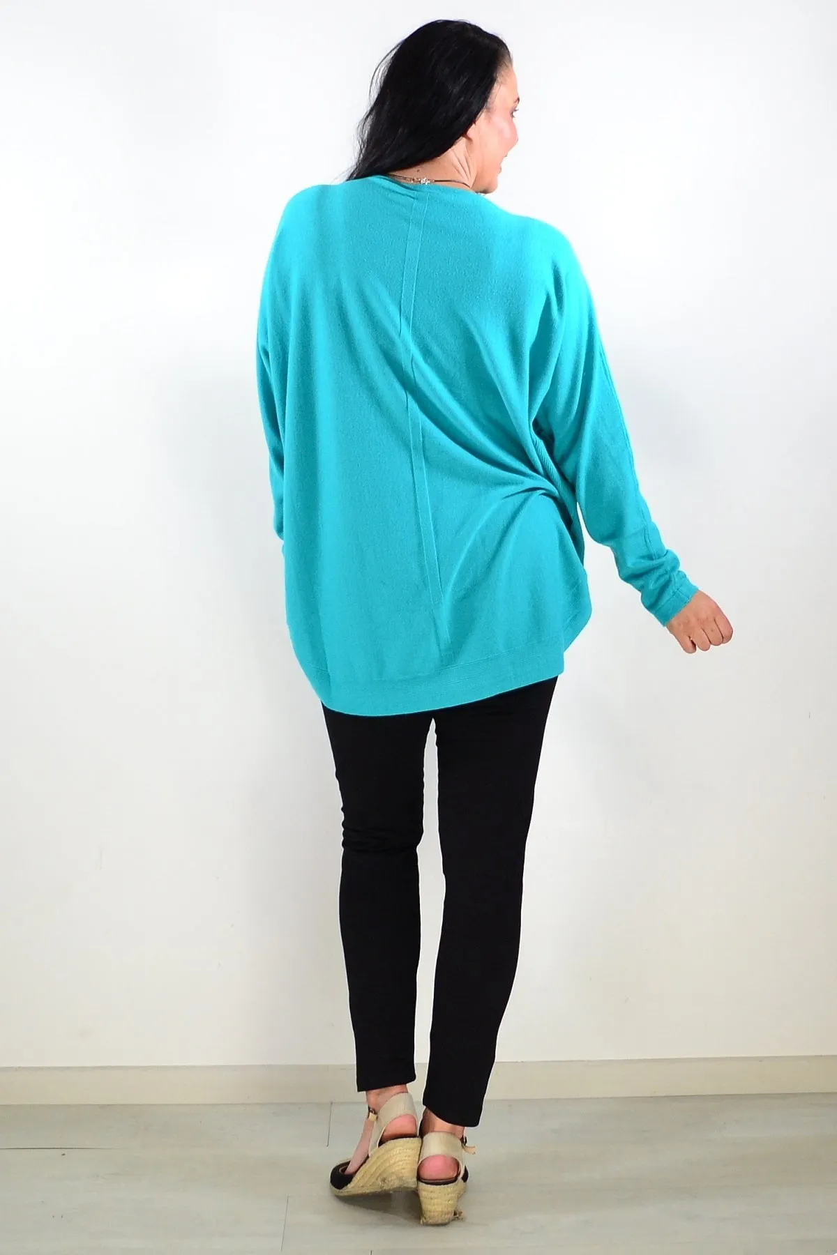 Aqua Winter Warm Tunic Top