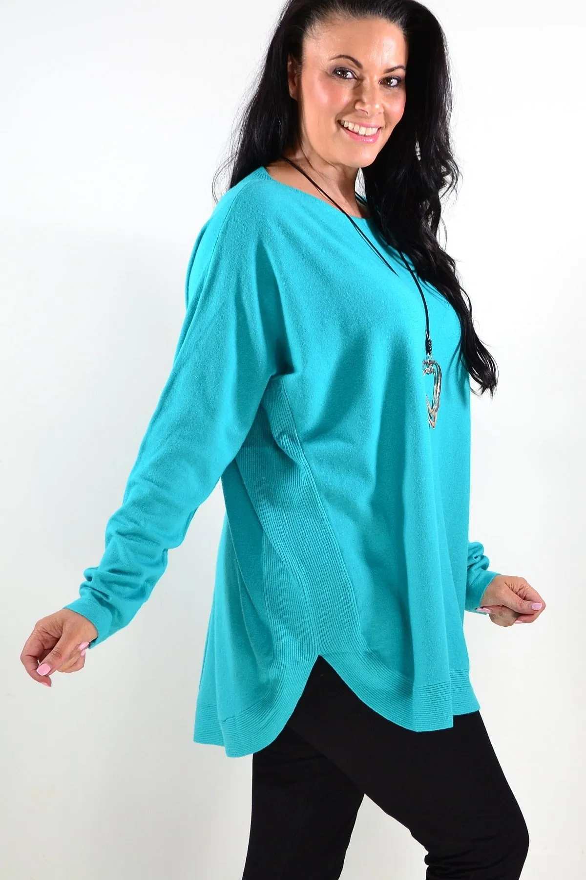 Aqua Winter Warm Tunic Top