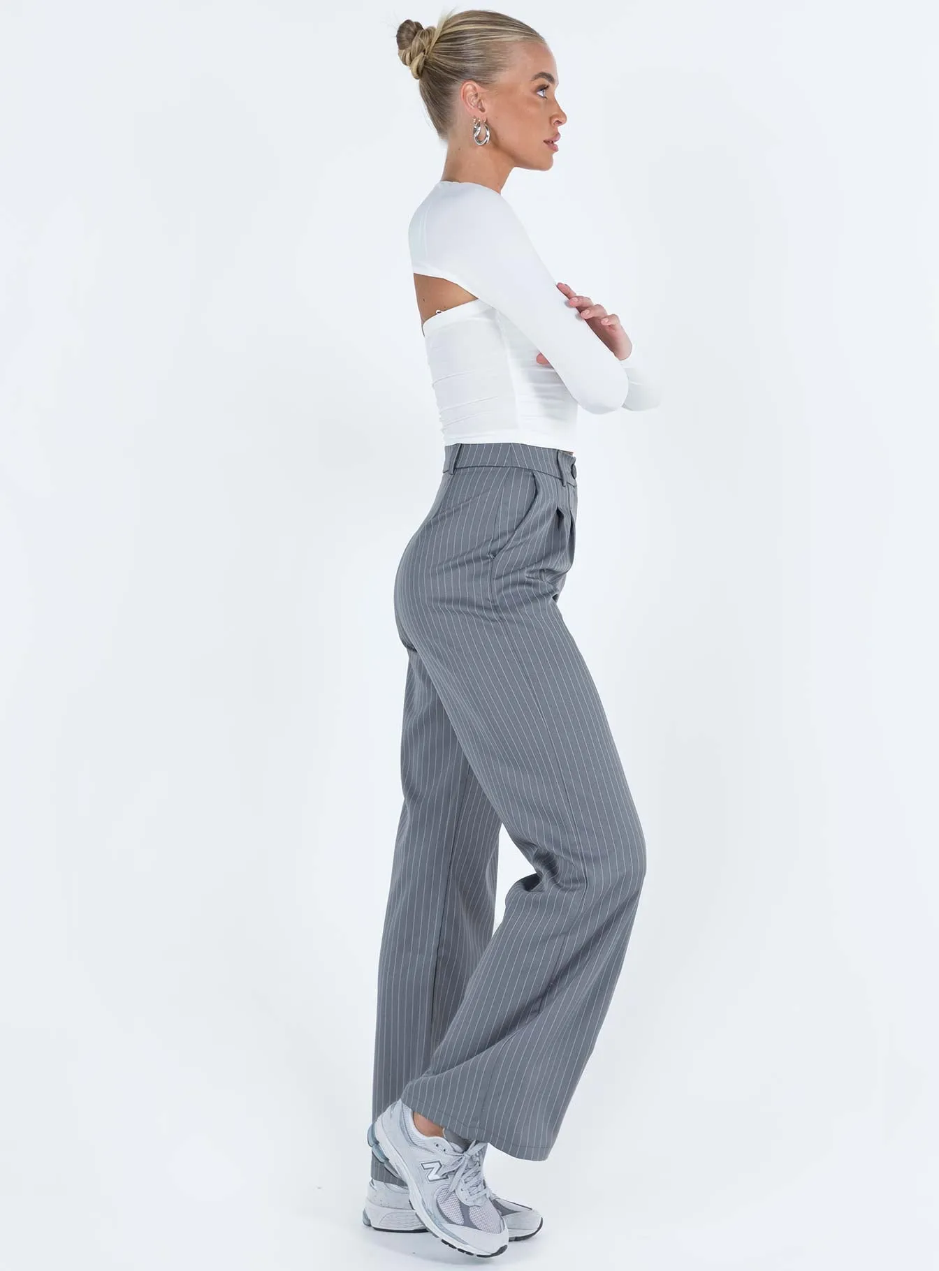 Archer Pants Pinstripe Grey Tall