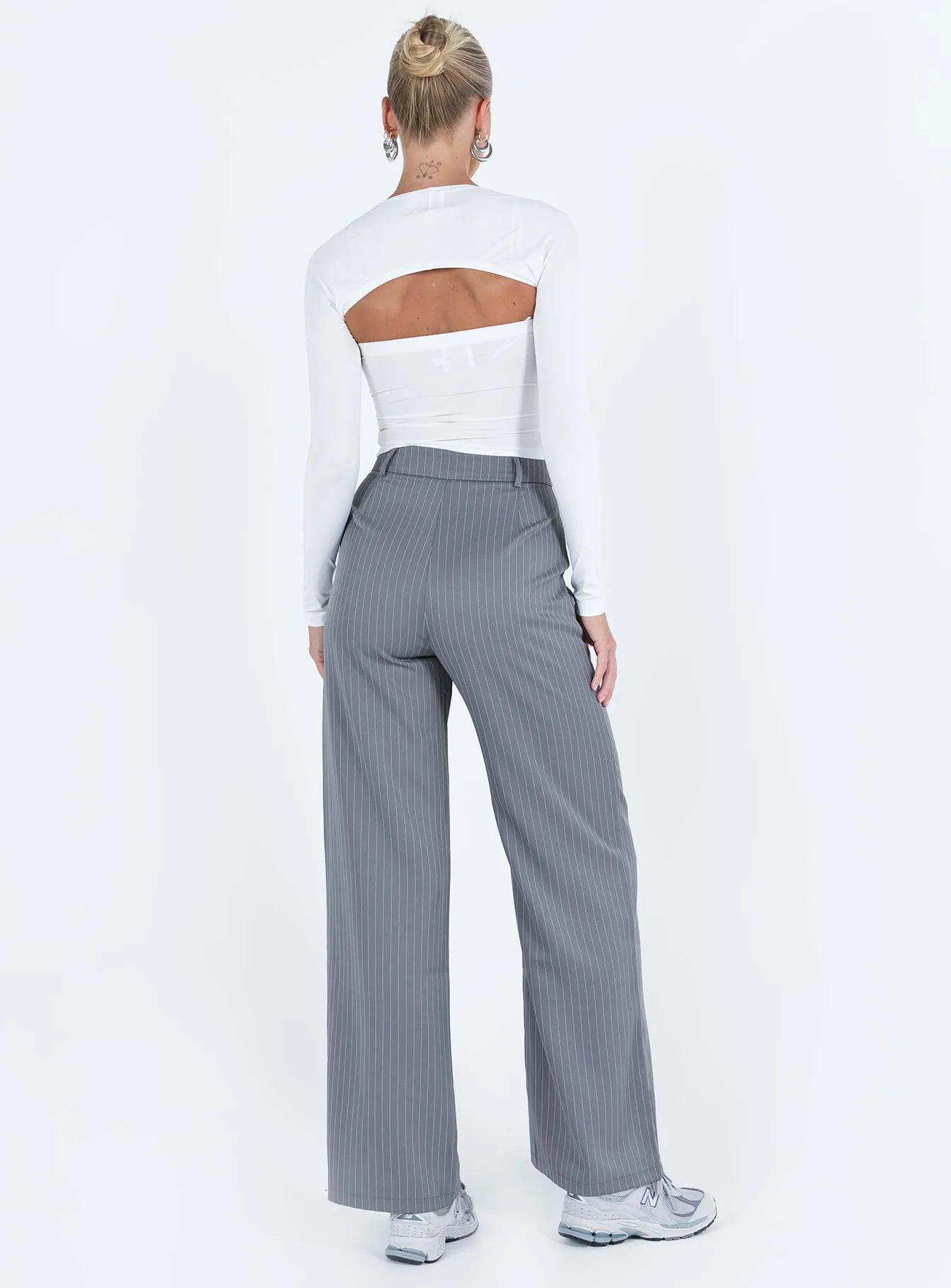 Archer Pants Pinstripe Grey Tall