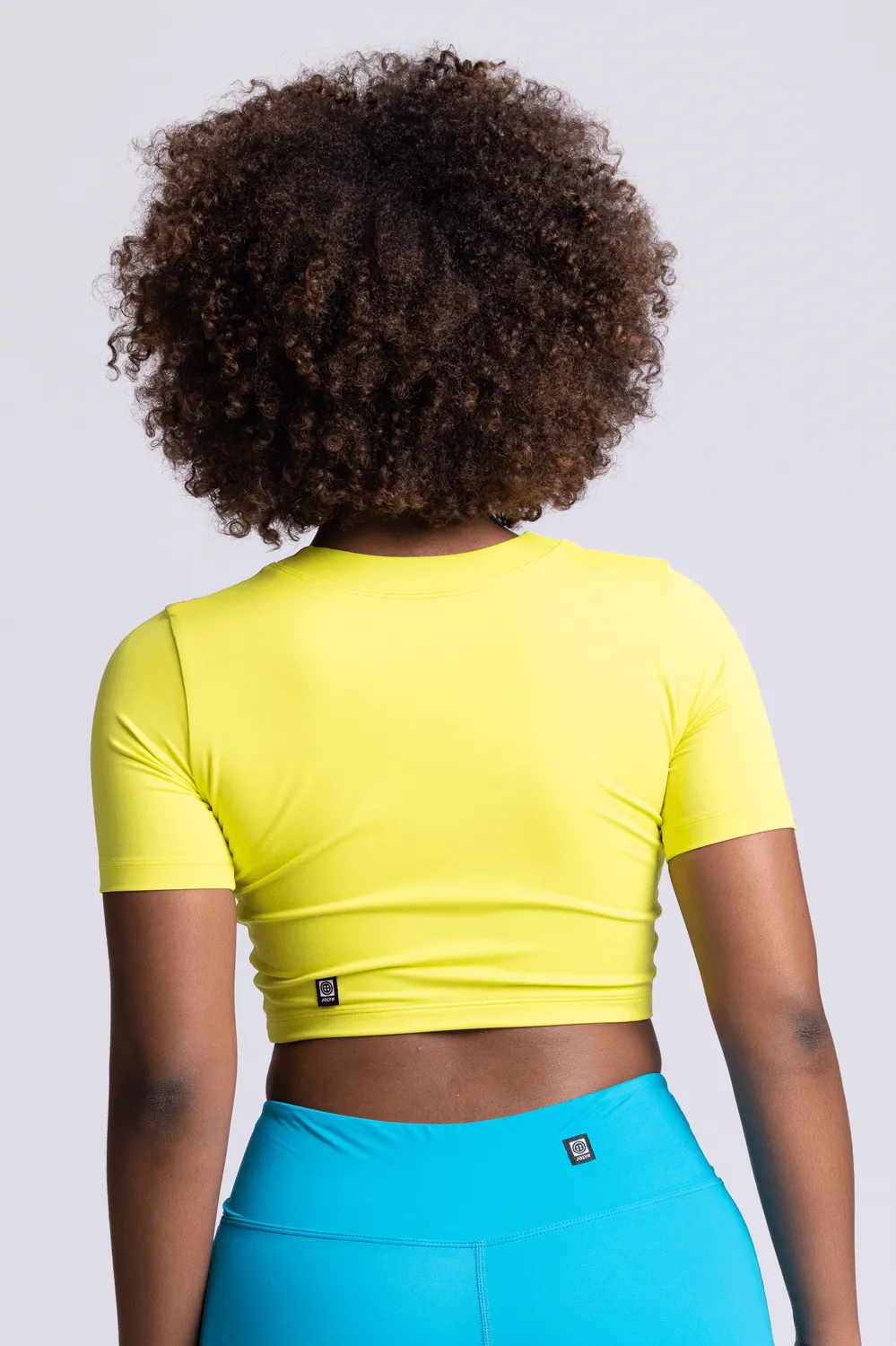 Aurora Short Sleeved Crop Rashie - Glowstick