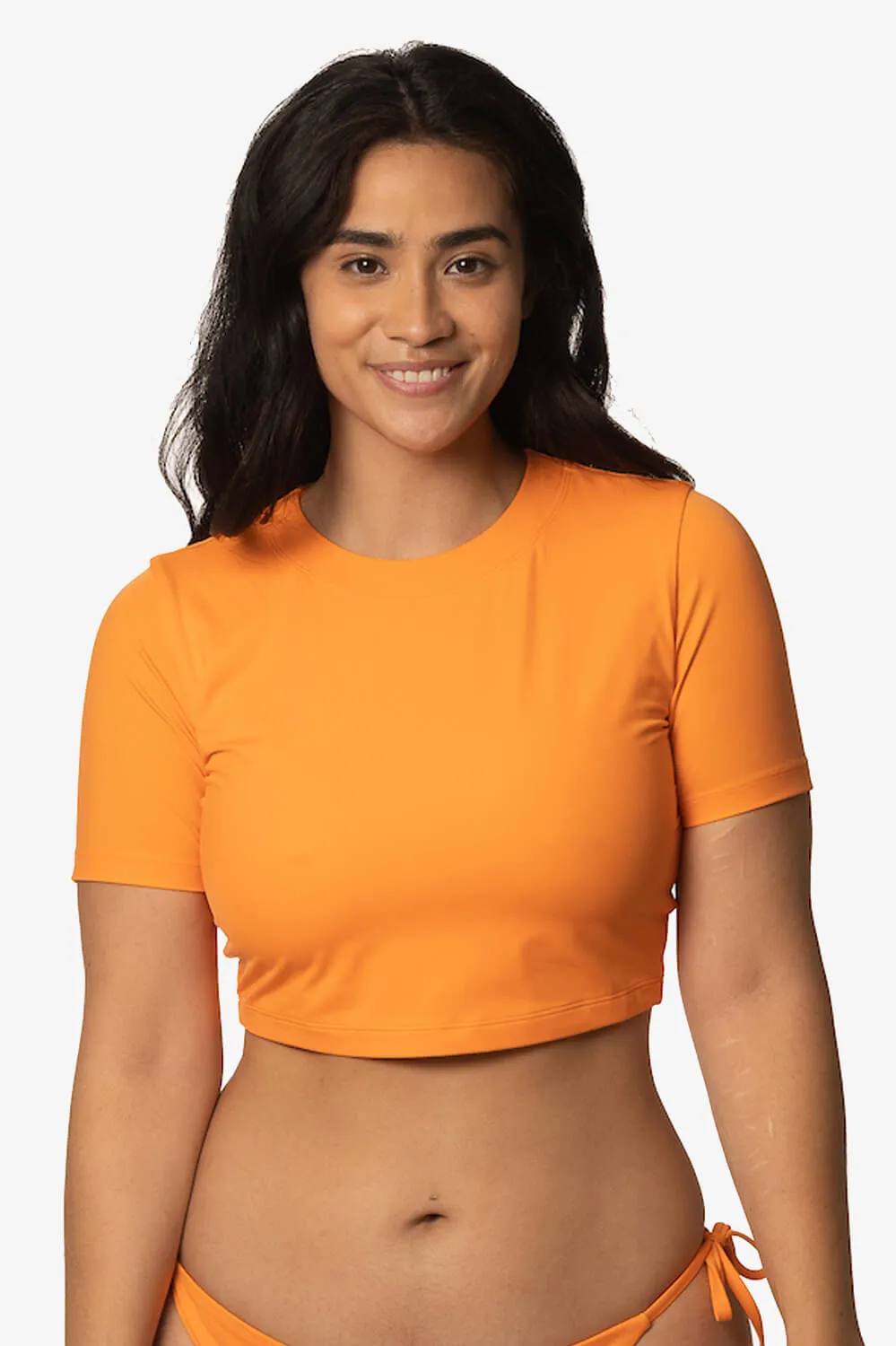 Aurora Short Sleeved Crop Rashie - Volcano