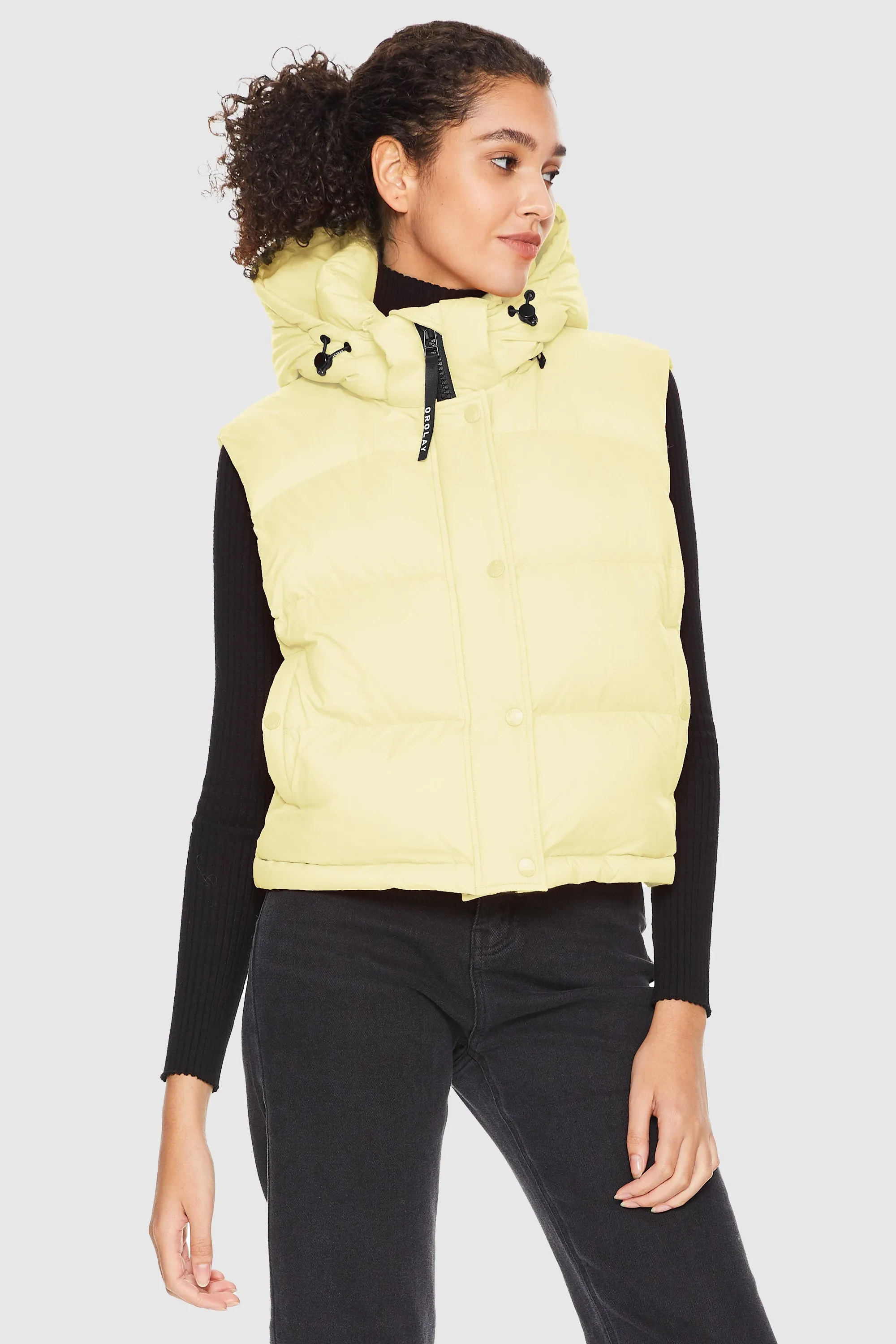 Aurora Vest Hooded Stand Collar Puffer Vest