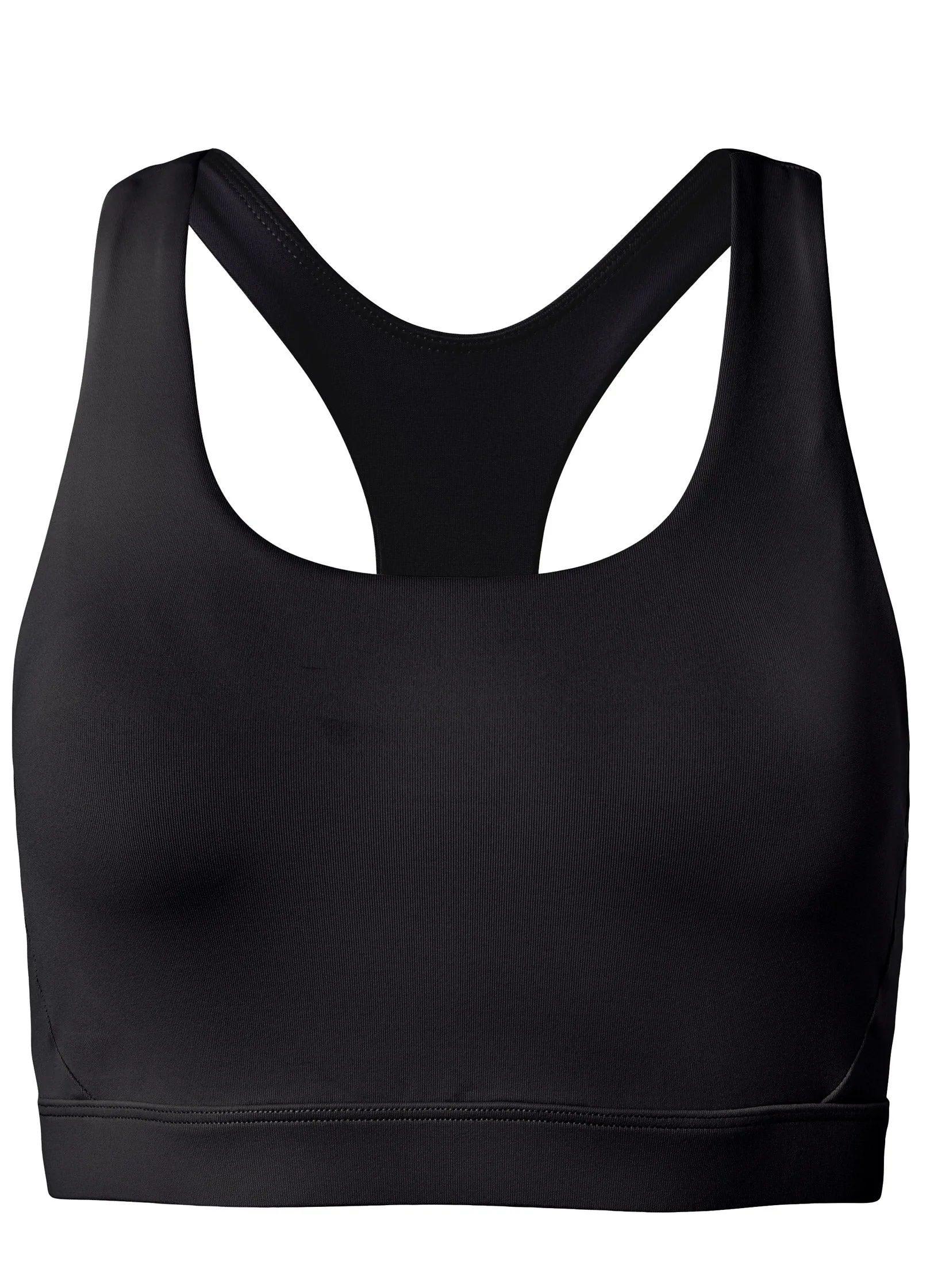 Back Keyhole Sports Bra  - Black