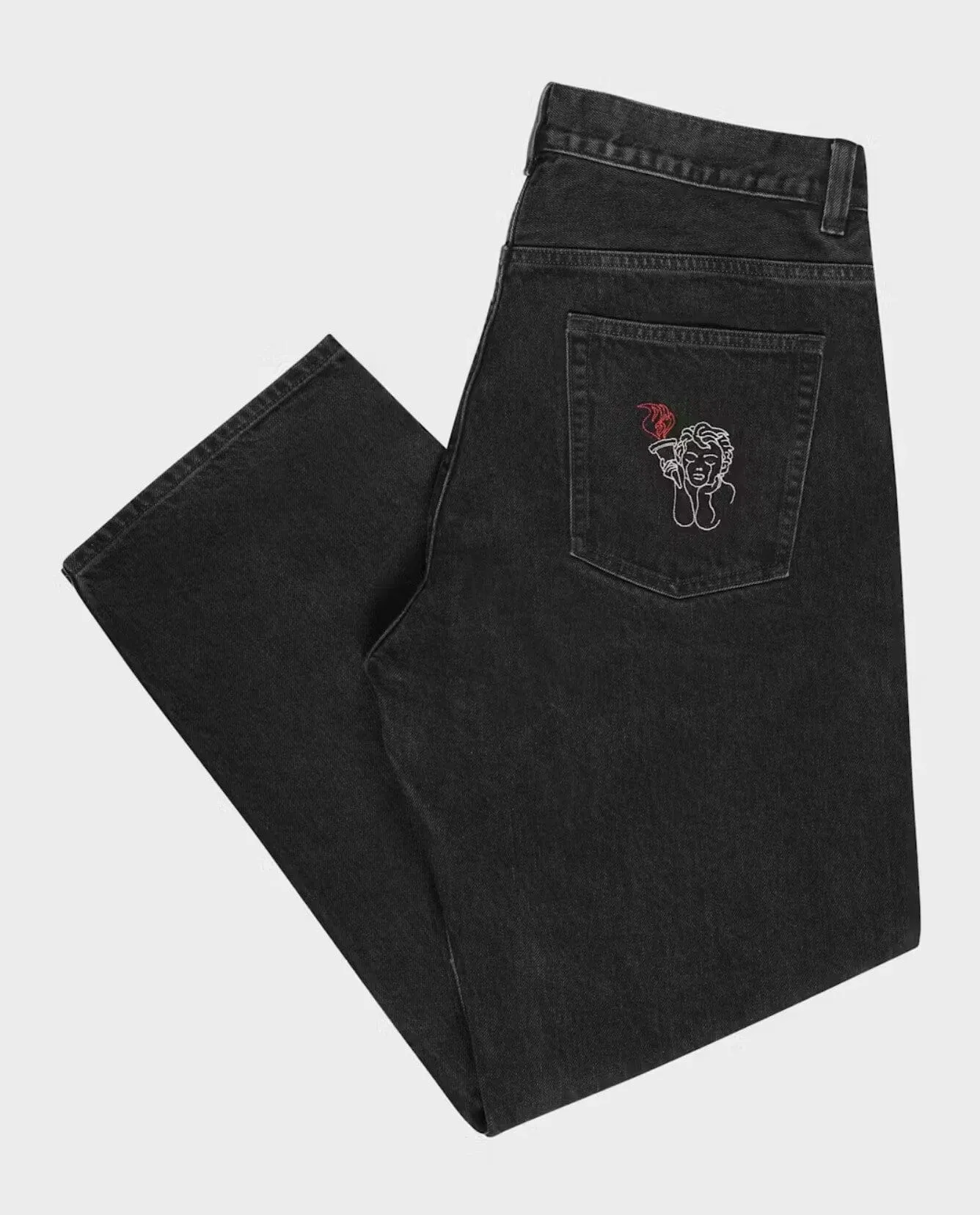 BEYOND MEDALS Loose Jeans Black