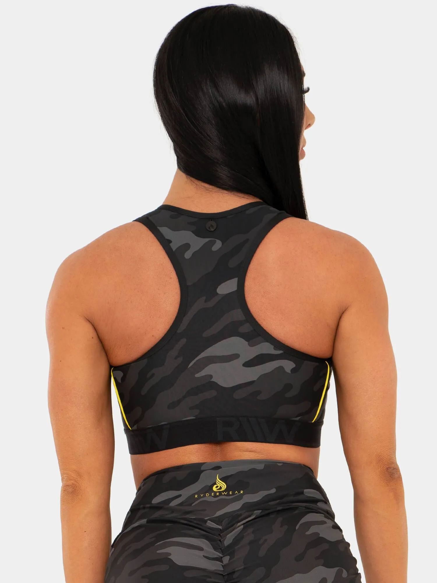 BFCAMO Zip Up Sports Bra - Camo