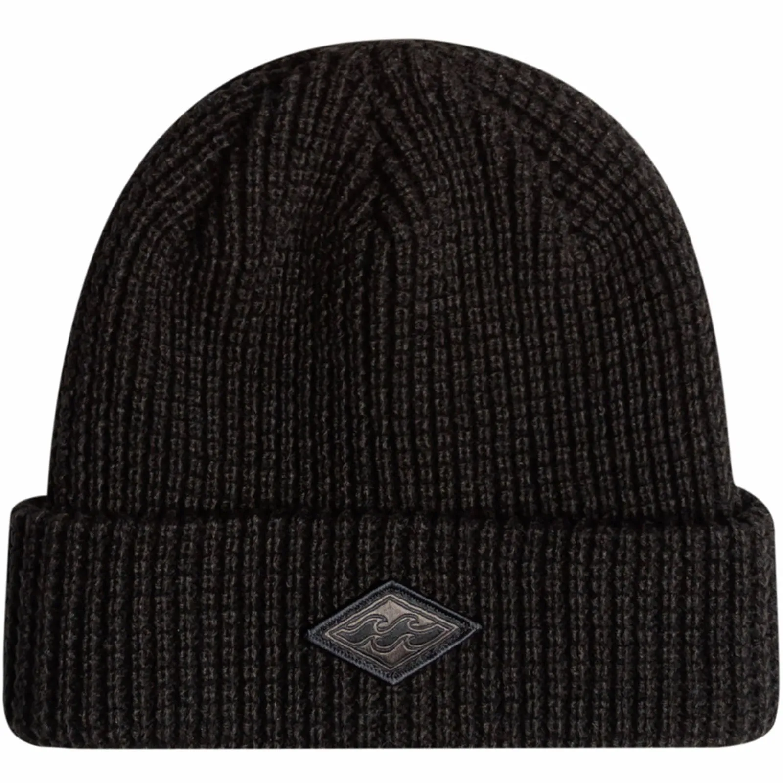 Billabong Mens Grill Fine Knit Cuffed Winter Warm Beanie Hat - Black