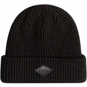 Billabong Mens Grill Fine Knit Cuffed Winter Warm Beanie Hat - Black