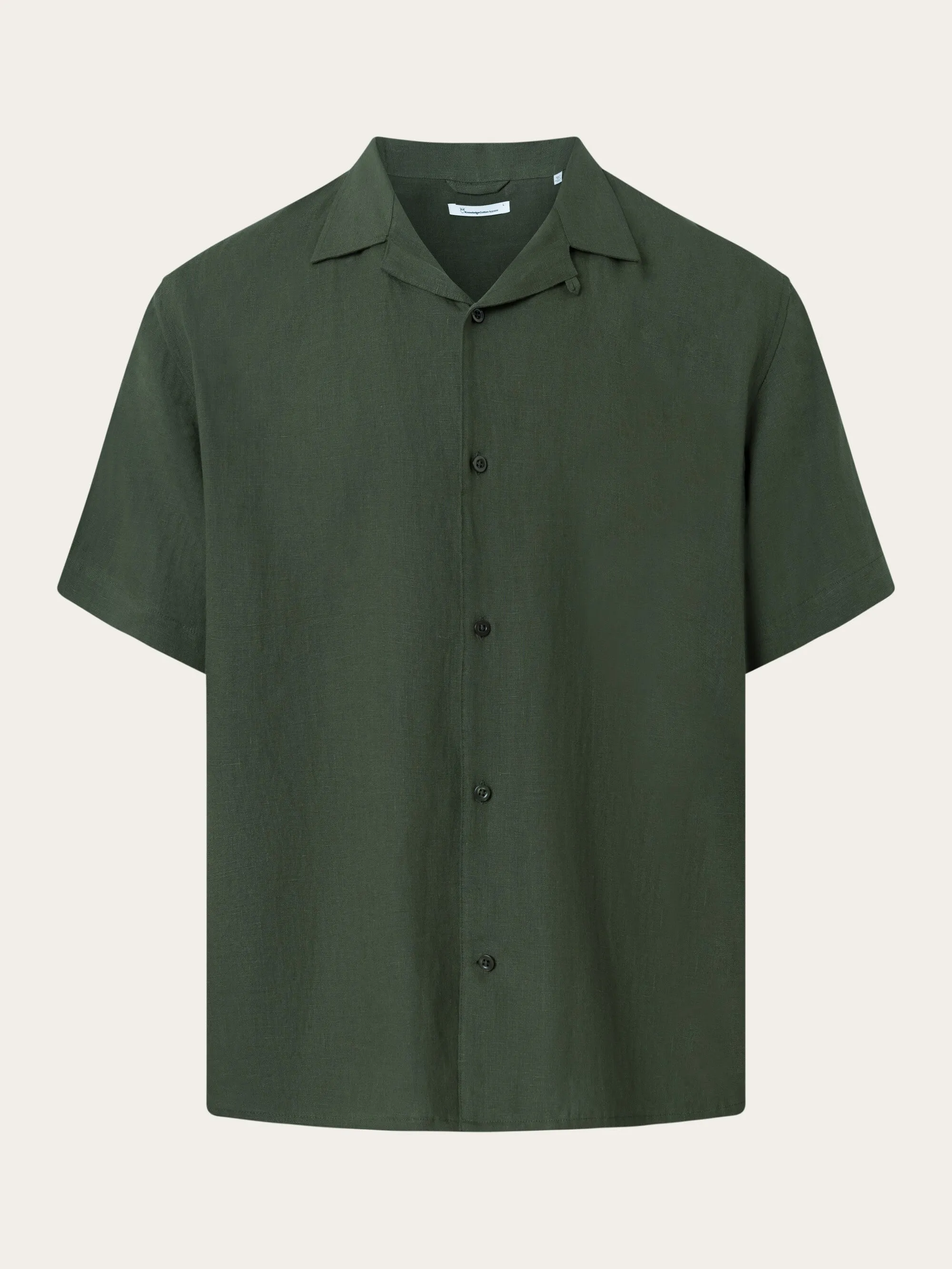 Box fit short sleeved linen shirt - Forrest Night