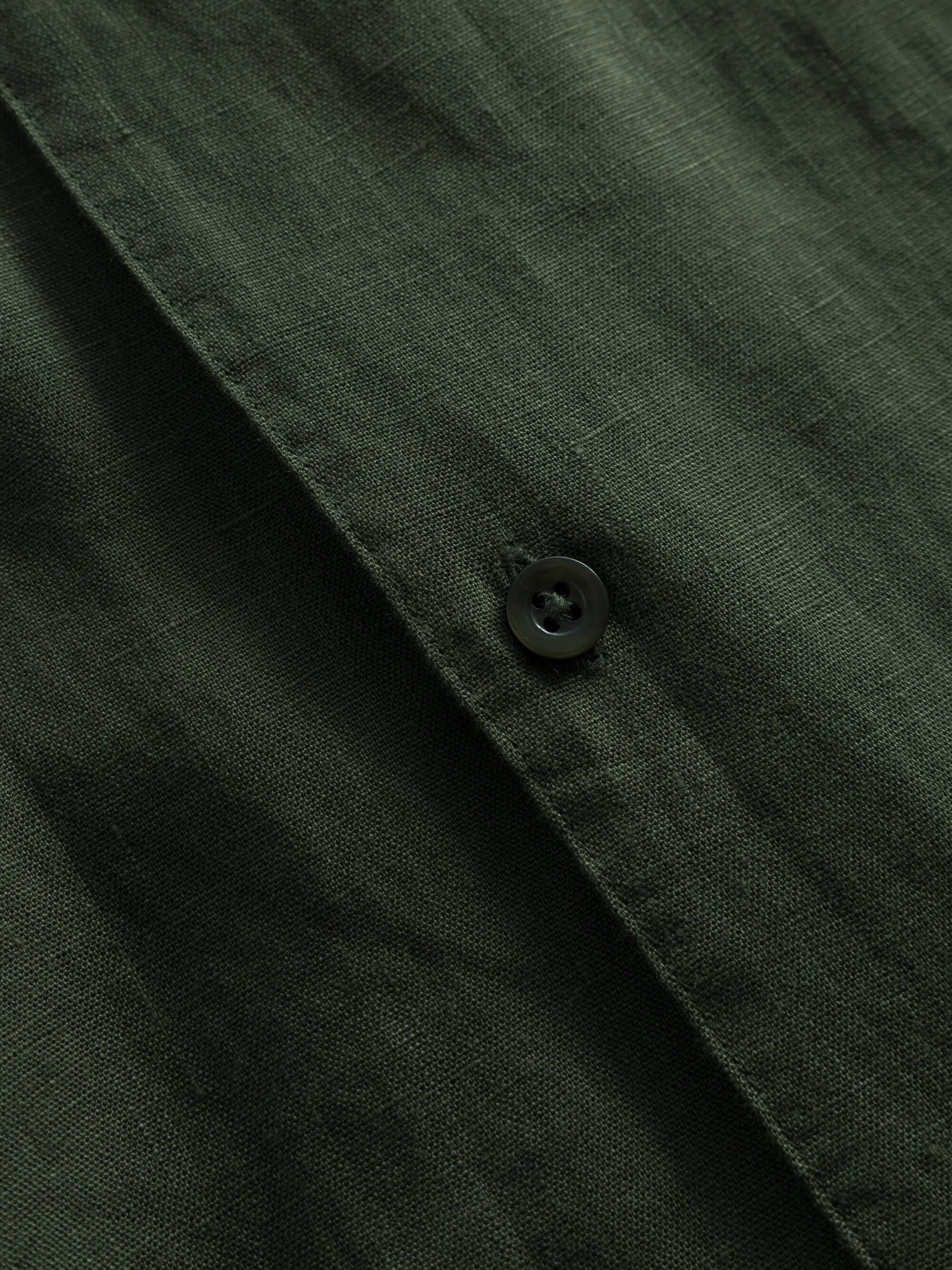 Box fit short sleeved linen shirt - Forrest Night