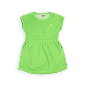 CarlijnQ Green Terry Short Sleeved Dress With Pockets