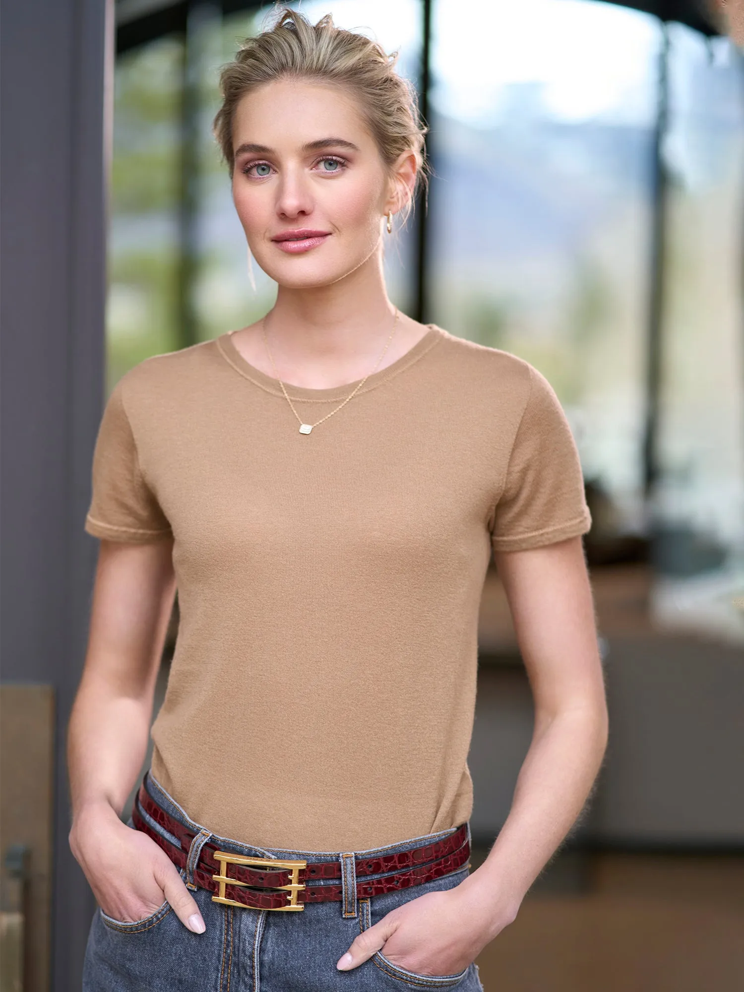 Cashmere Short Sleeve T-Shirt