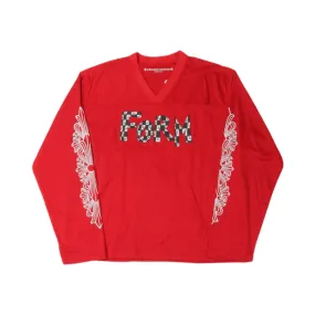 Chrome Hearts Matty Boy Form Mesh Varsity Warm Up Jersey Red