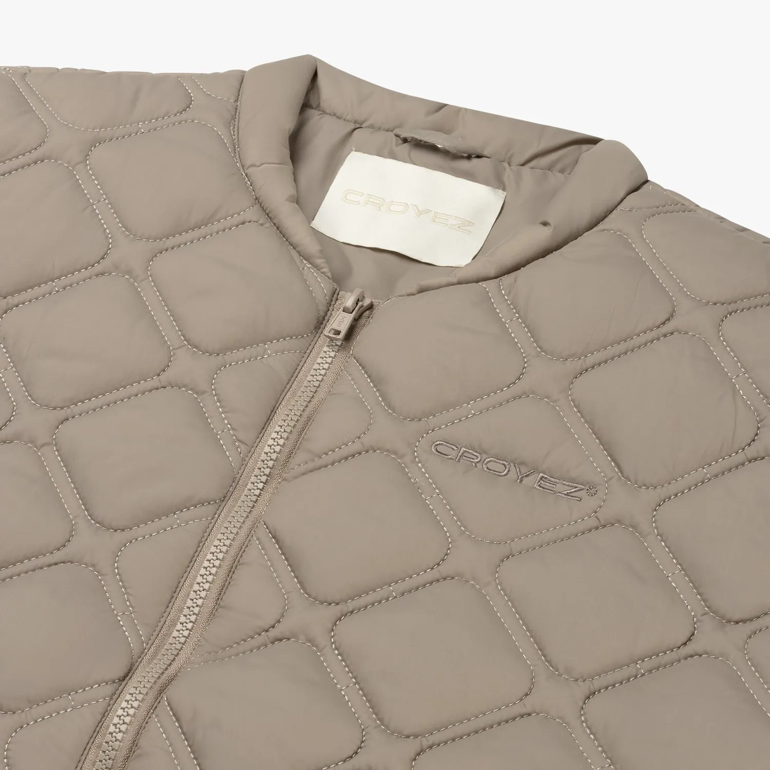 CROYEZ QUILTED VEST - MUSHROOM