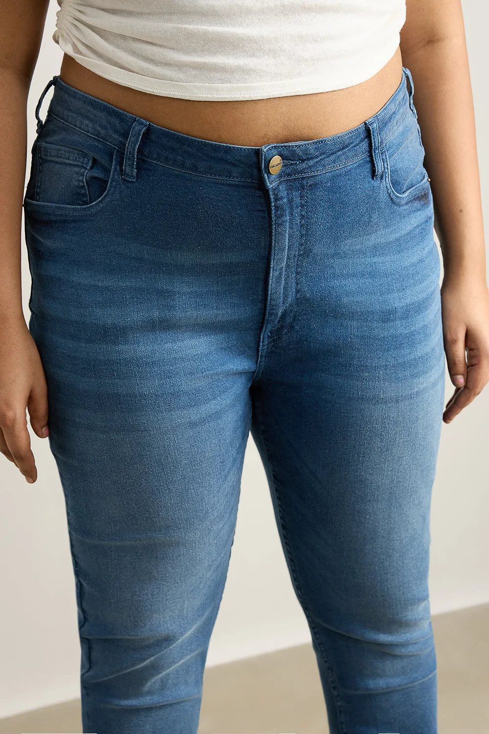 Curvy Fit High Rise Indigo Skinny Jeans