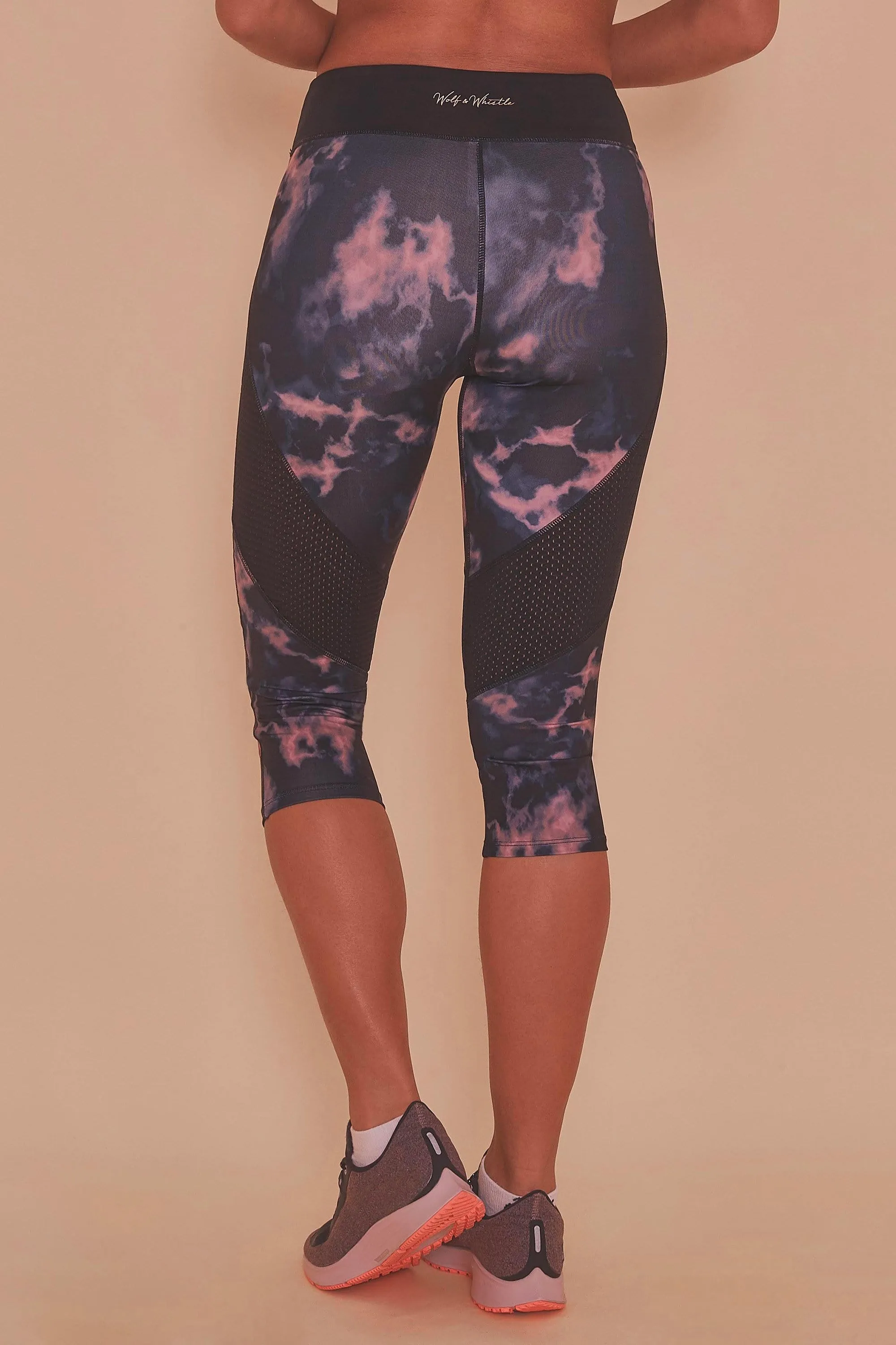 Dark Marble Cropped Leggings