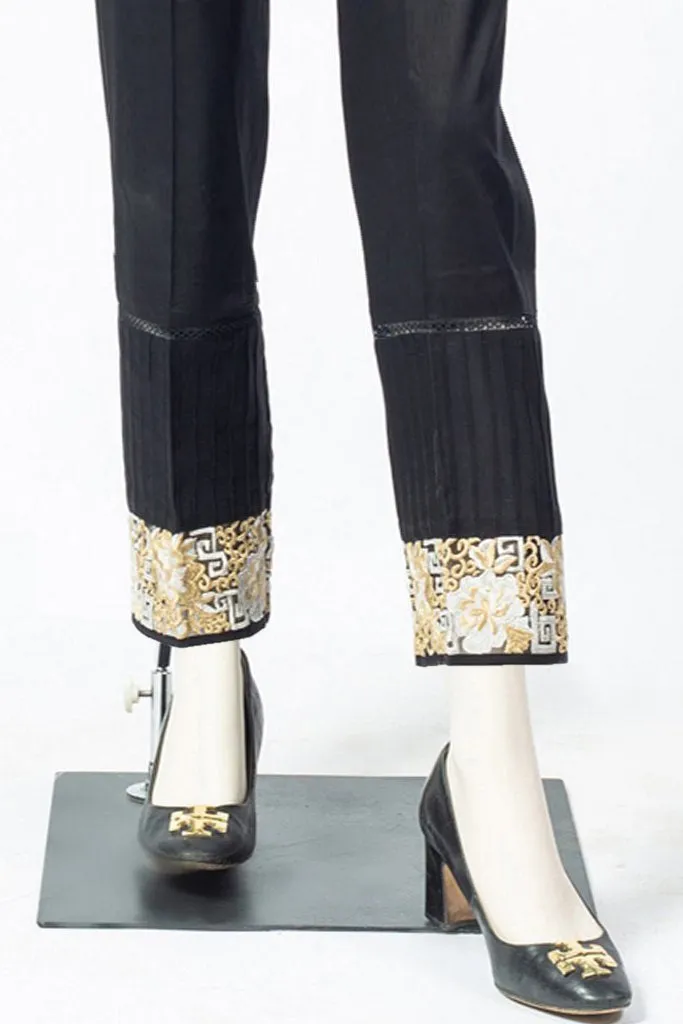 Embroidered Cotton Pants