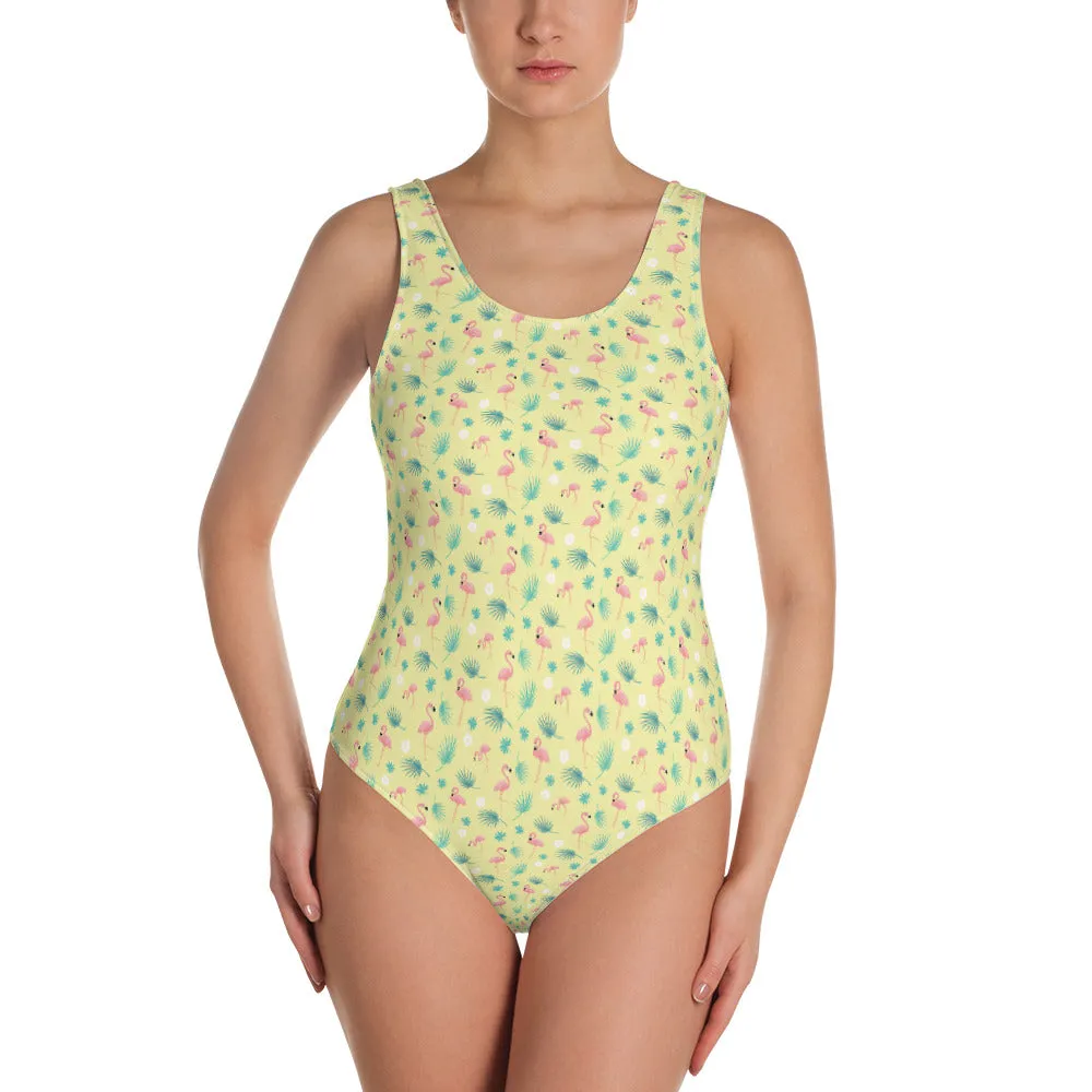 Flamenco Flamingos One-Piece Swimsuit