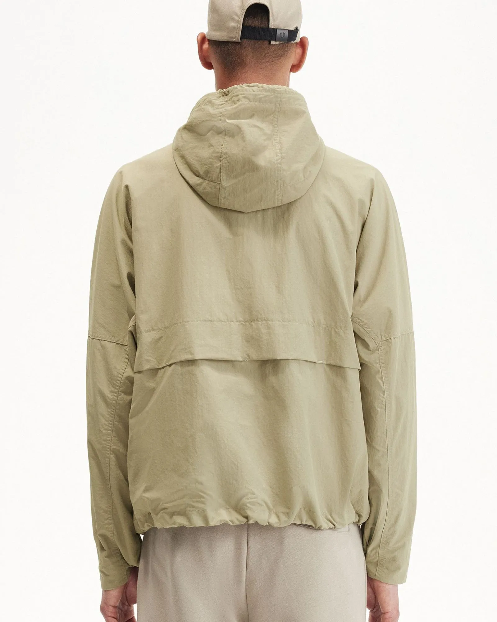 Fred Perry Cropped Parka - Warm Grey