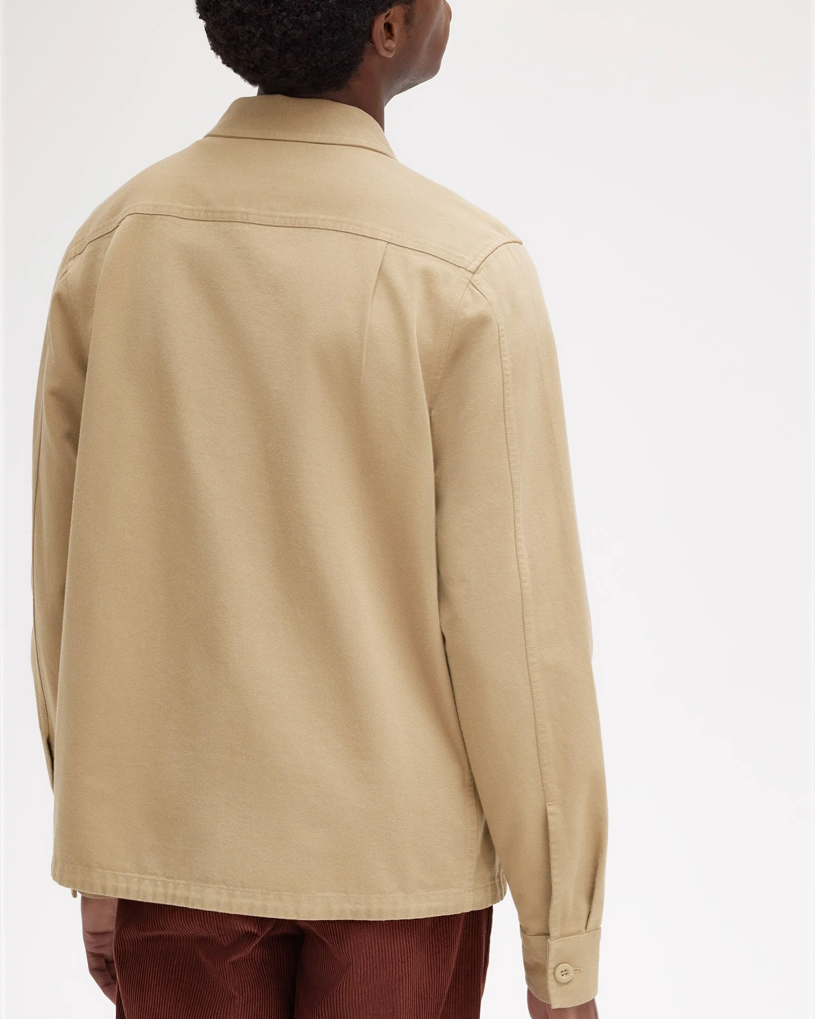 Fred Perry Twill Overshirt - Warm Stone