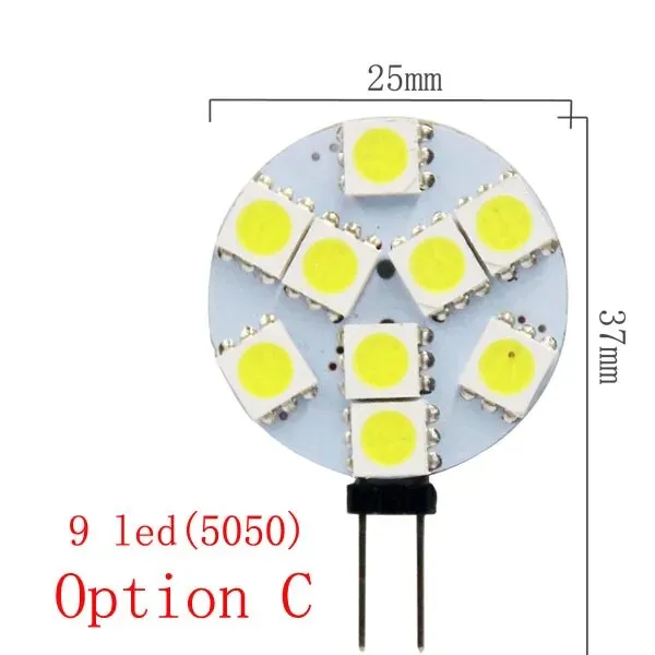 G4 LED 5050 SMD Warm White Marine Camper RV Light Bulb - DC 12V