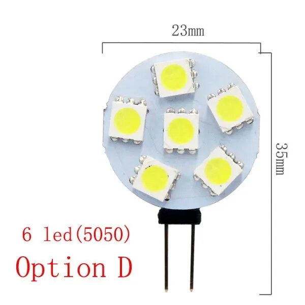 G4 LED 5050 SMD Warm White Marine Camper RV Light Bulb - DC 12V