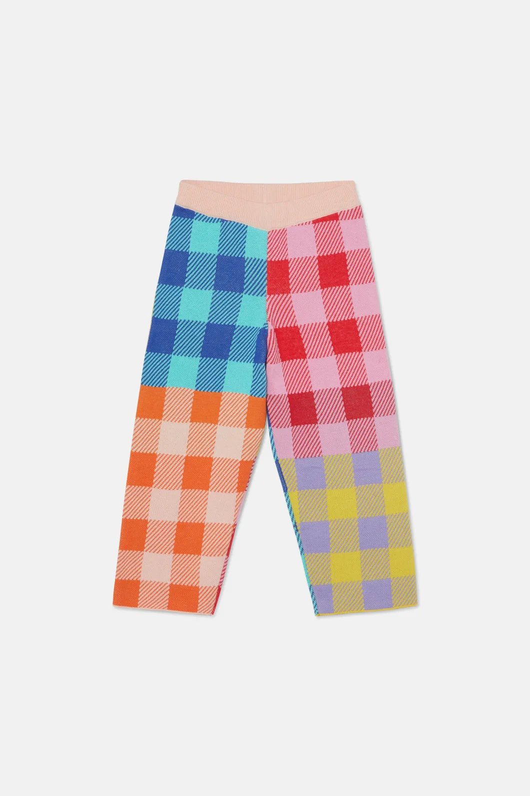 Gingham Kids Knit Pants