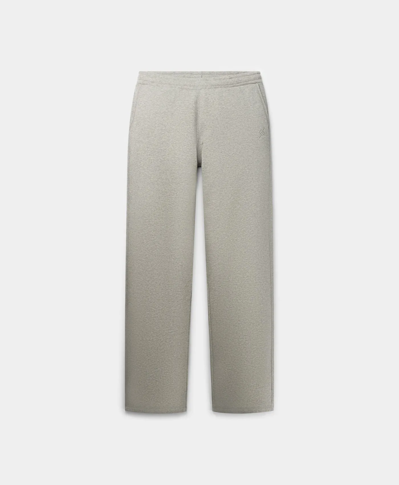 Grey Melange Mono Rib Pants