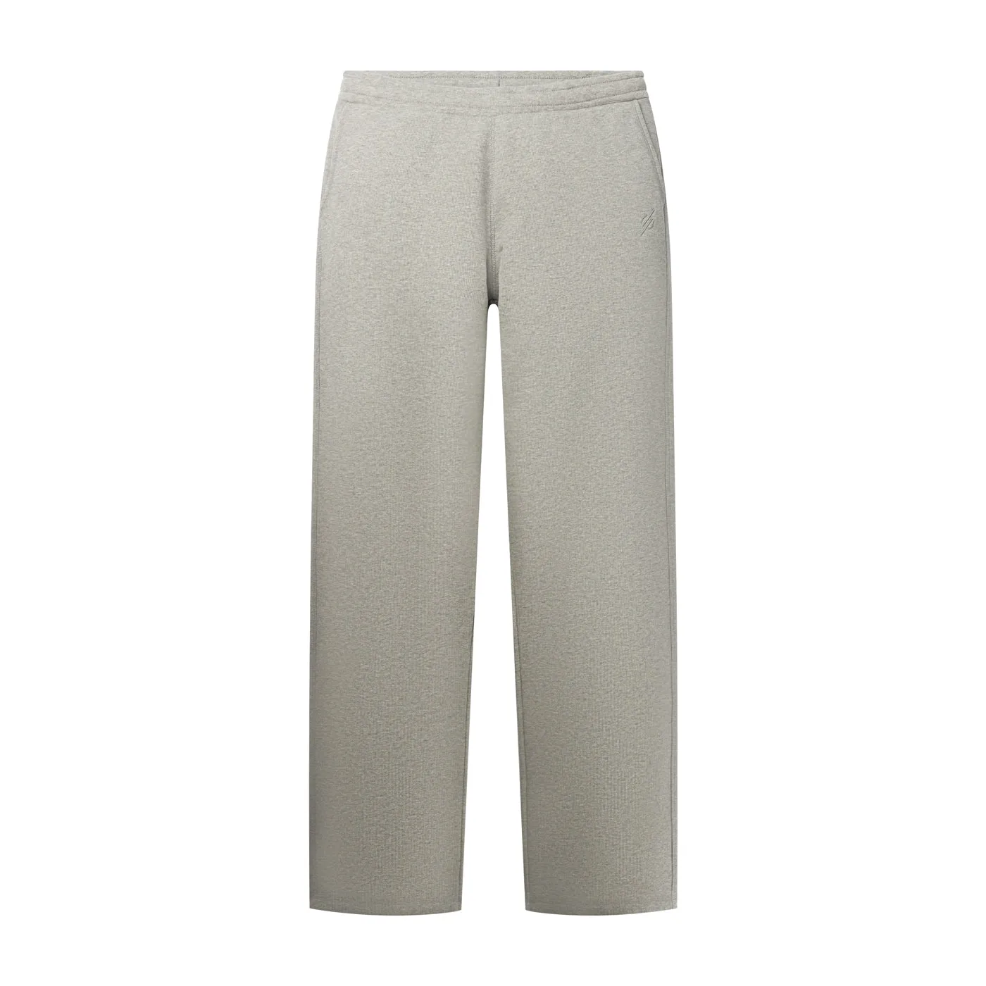 Grey Melange Mono Rib Pants