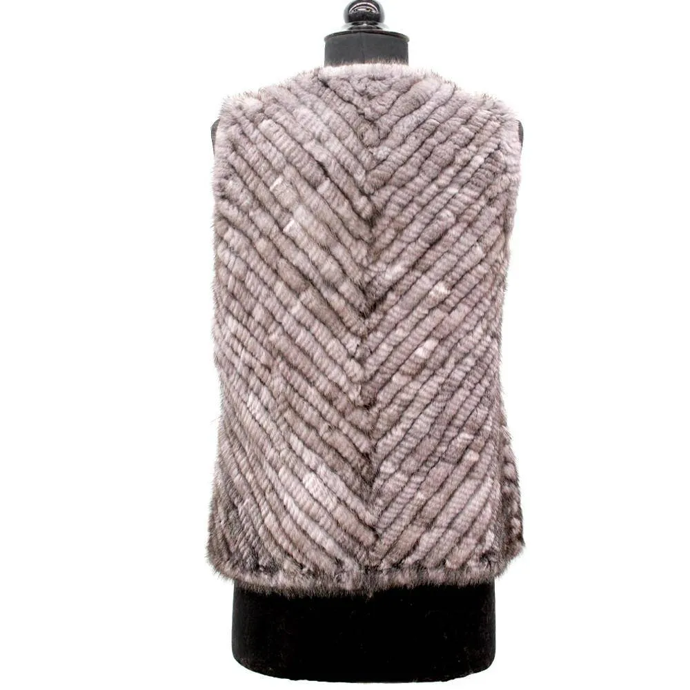 Grey Mink Vest