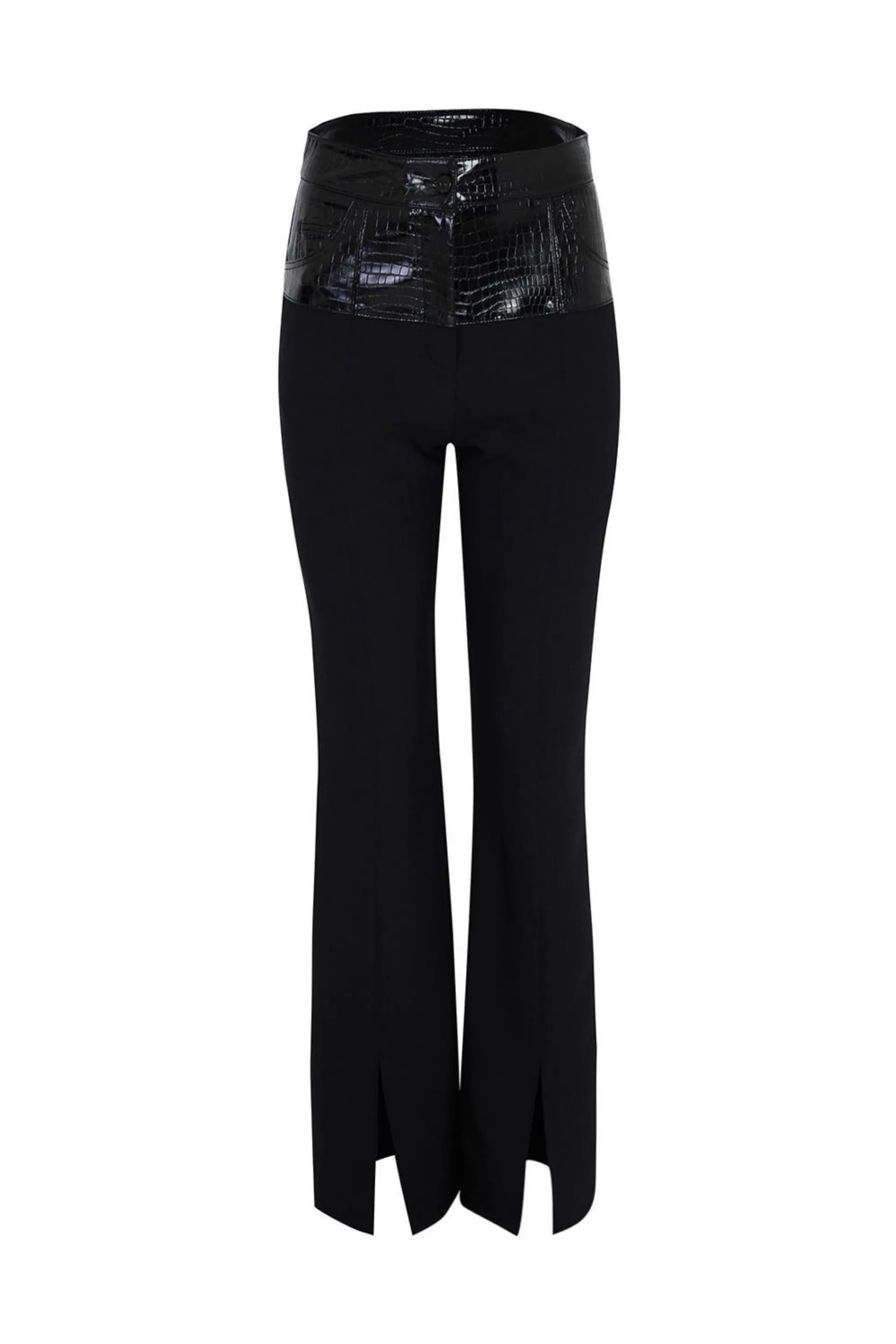 High-Waisted Slit Pants