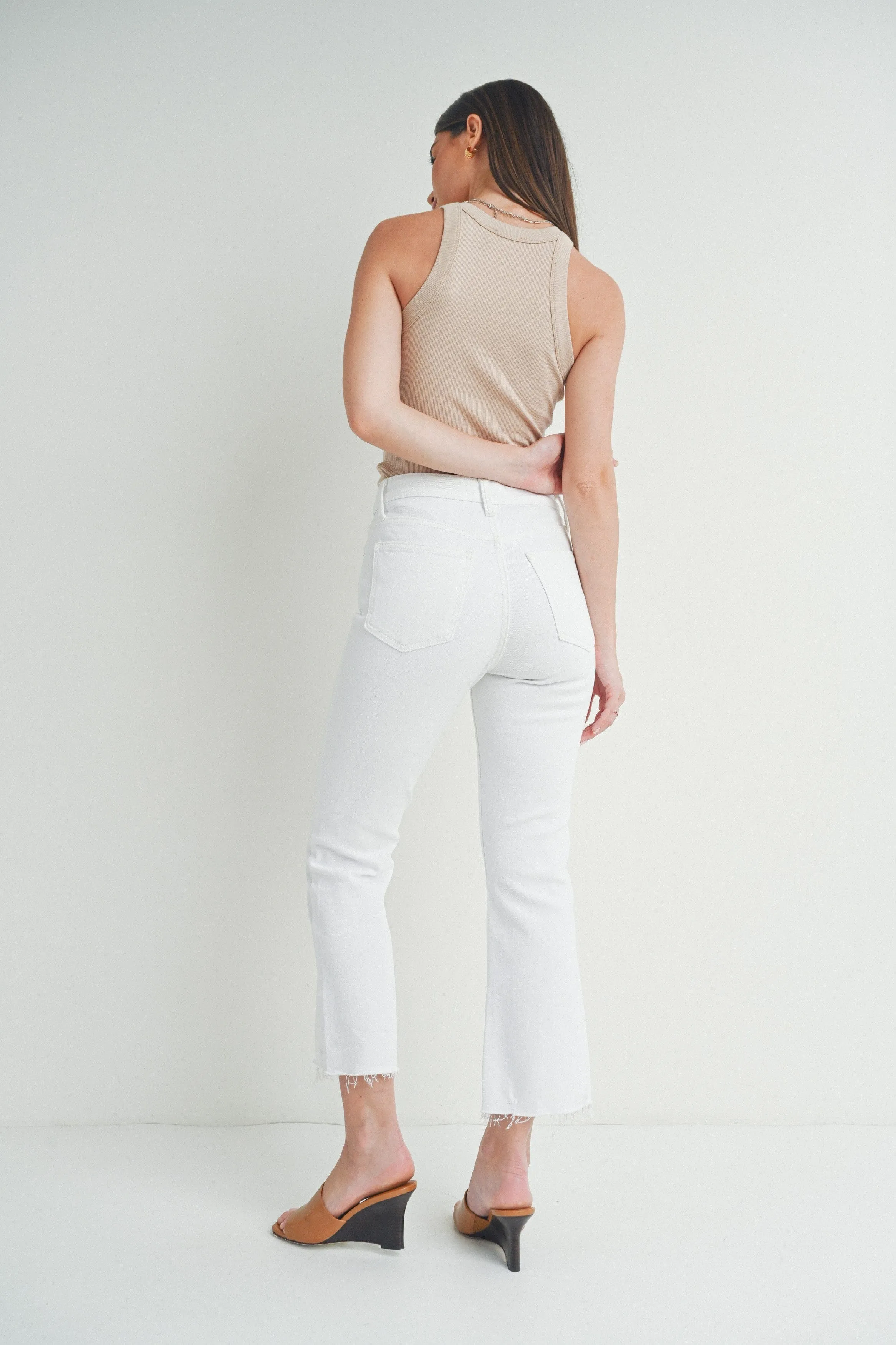 Hr Crop Flare Long Skinny Jeans