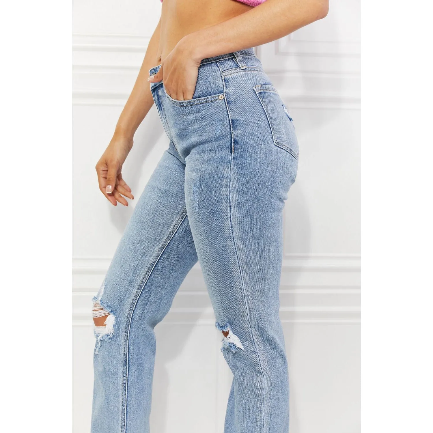 Kancan Abby High Rise Slim Straight Jeans