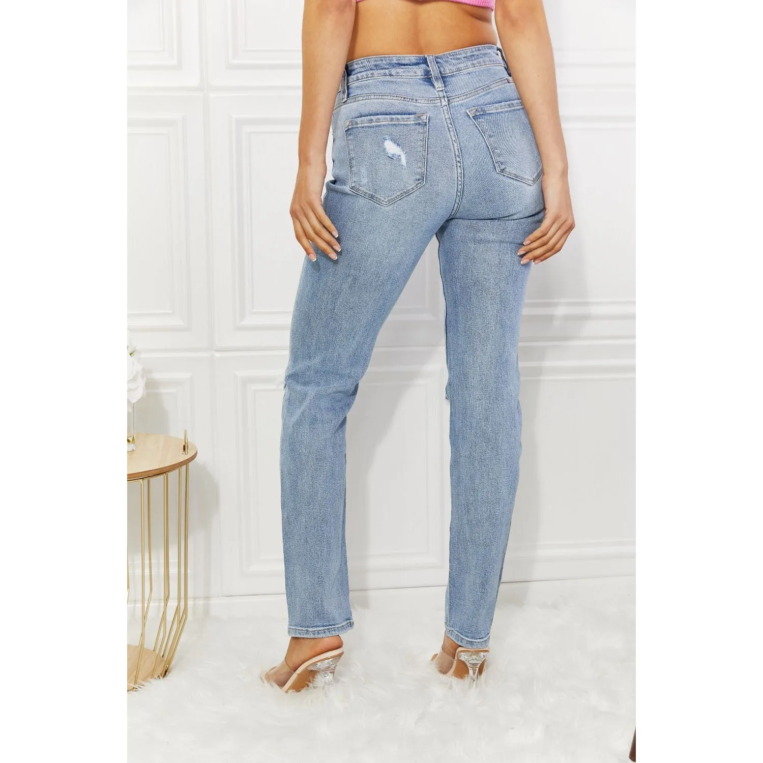 Kancan Abby High Rise Slim Straight Jeans