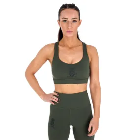 Ladies REORG Pineapple Sports Bra - Khaki