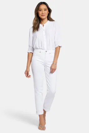 Margot Girlfriend Jeans In Petite - Optic White