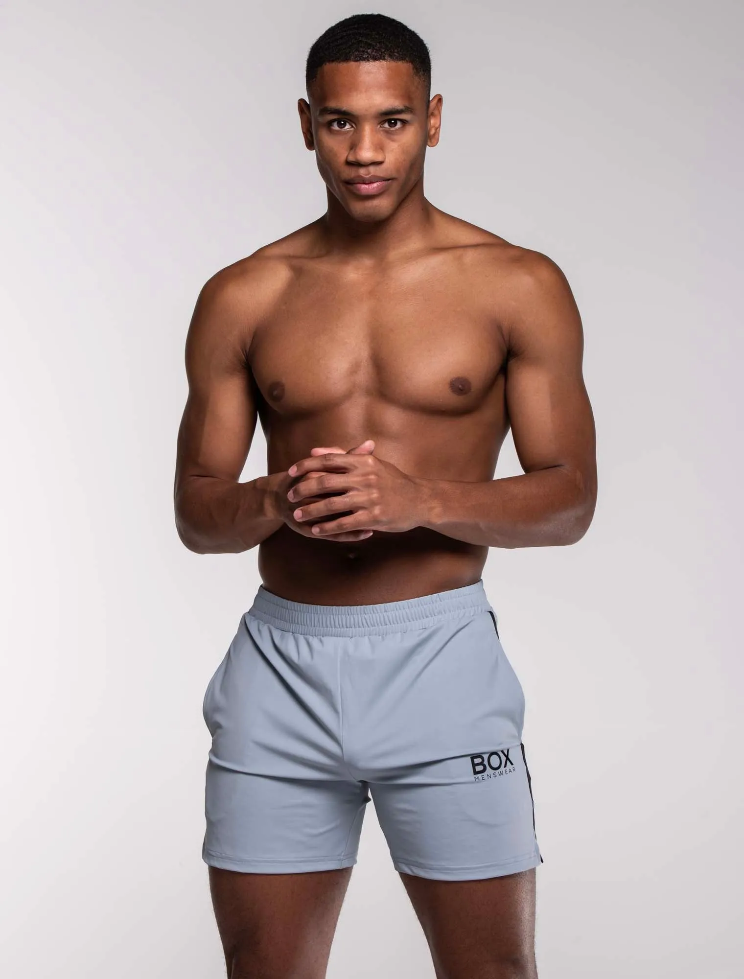 Mesh Panel Sports Shorts - Tide Blue