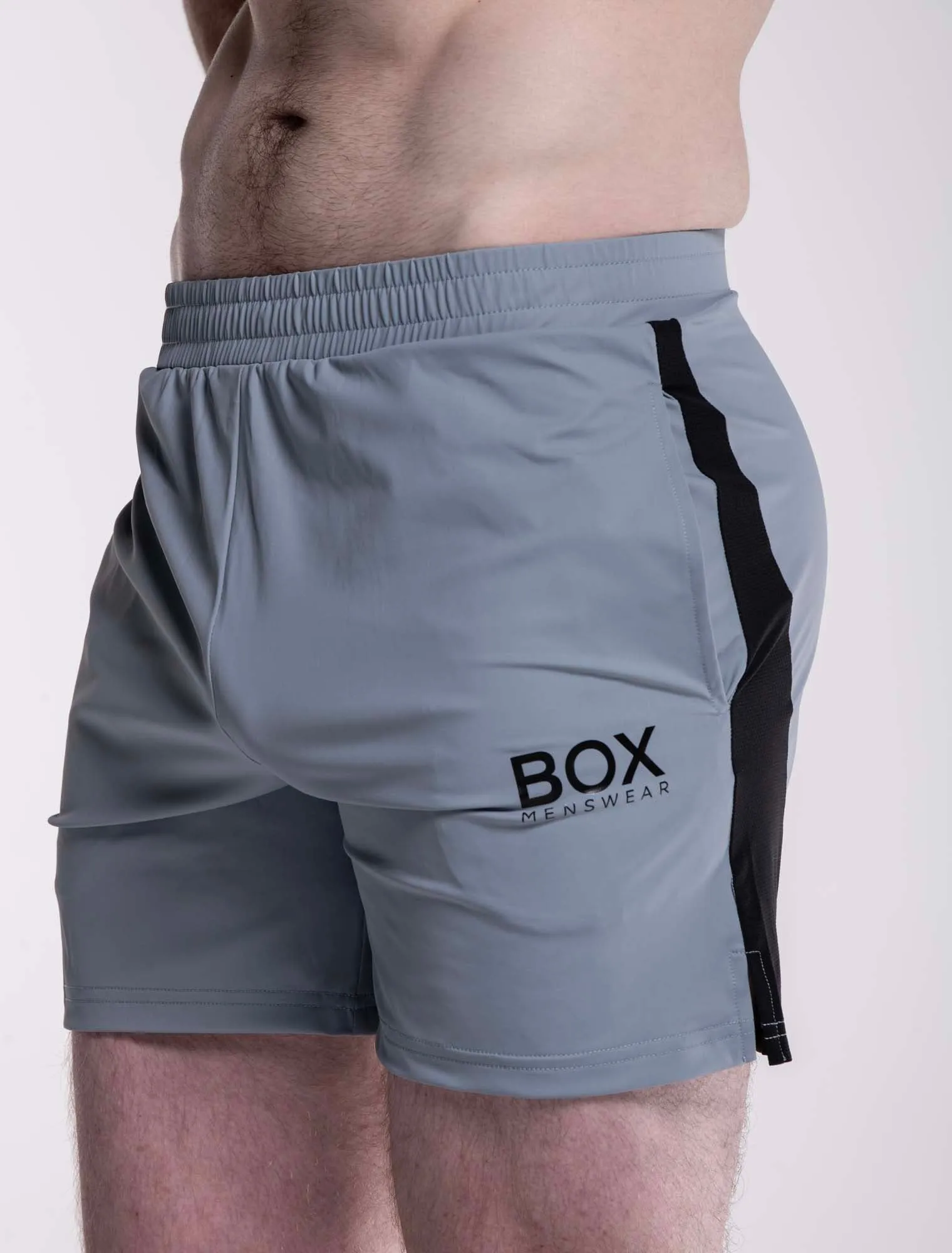 Mesh Panel Sports Shorts - Tide Blue